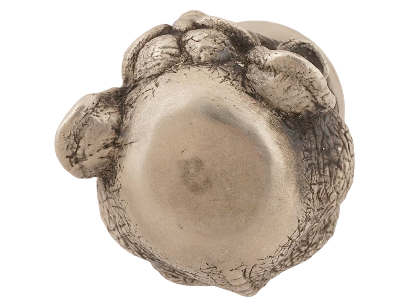 RUSSIAN SOLID SILVER ELEPHANT SHOT CUP W RUBY EYES - 6
