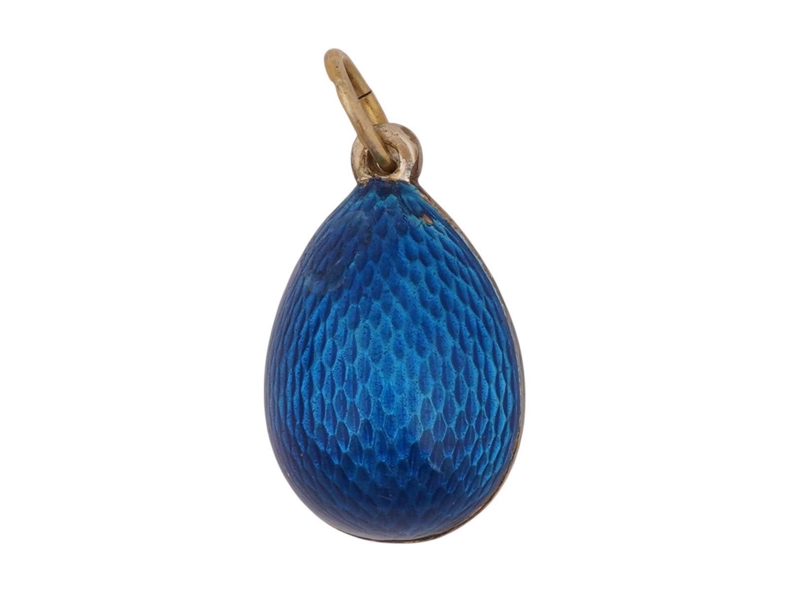 RUSSIAN SILVER GUILLOCHE ENAMEL EASTER EGG PENDANT - 2