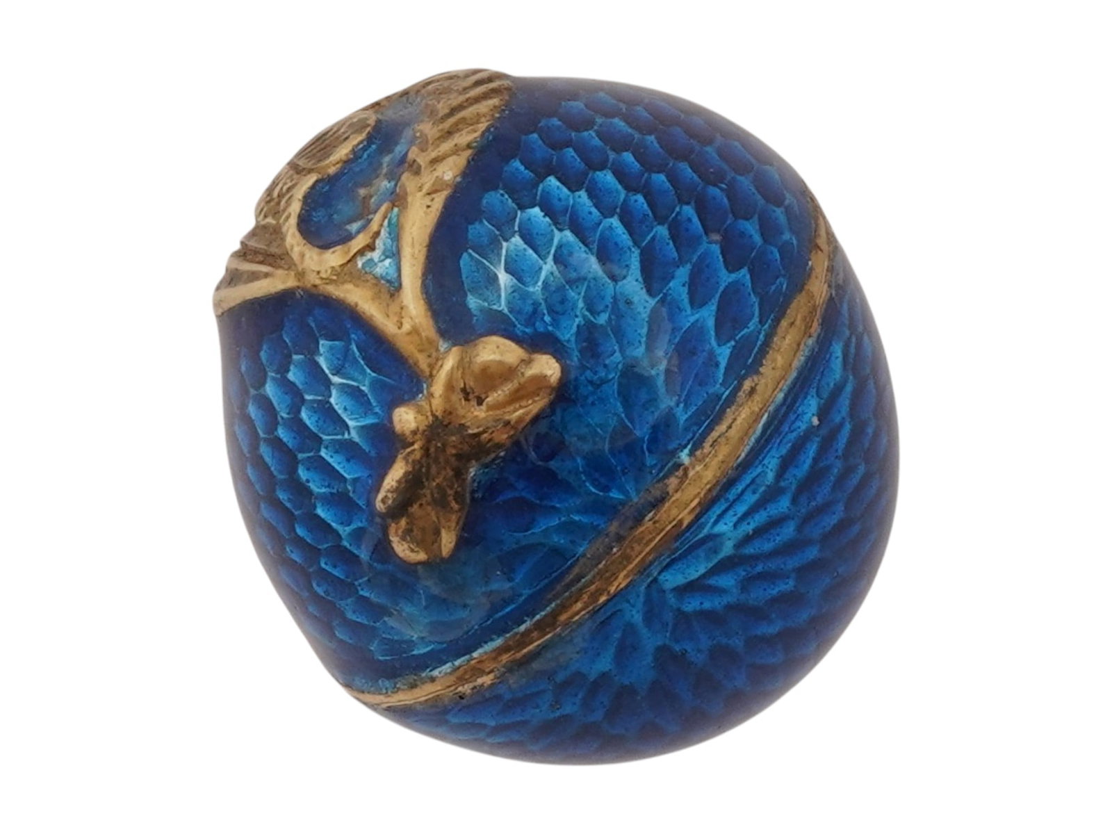 RUSSIAN SILVER GUILLOCHE ENAMEL EASTER EGG PENDANT - 5