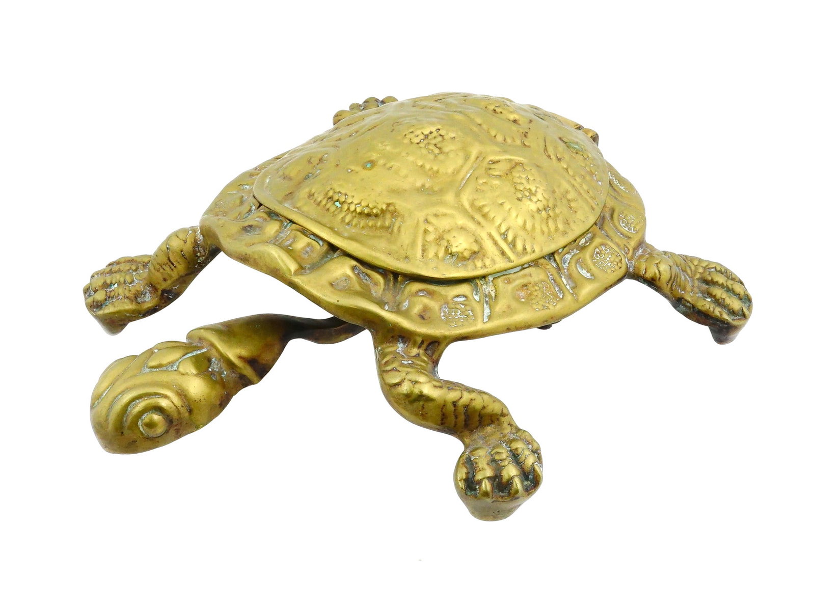 MECHANICAL BRONZE BOX TORTOISE FIGURINE (1 of 10)
