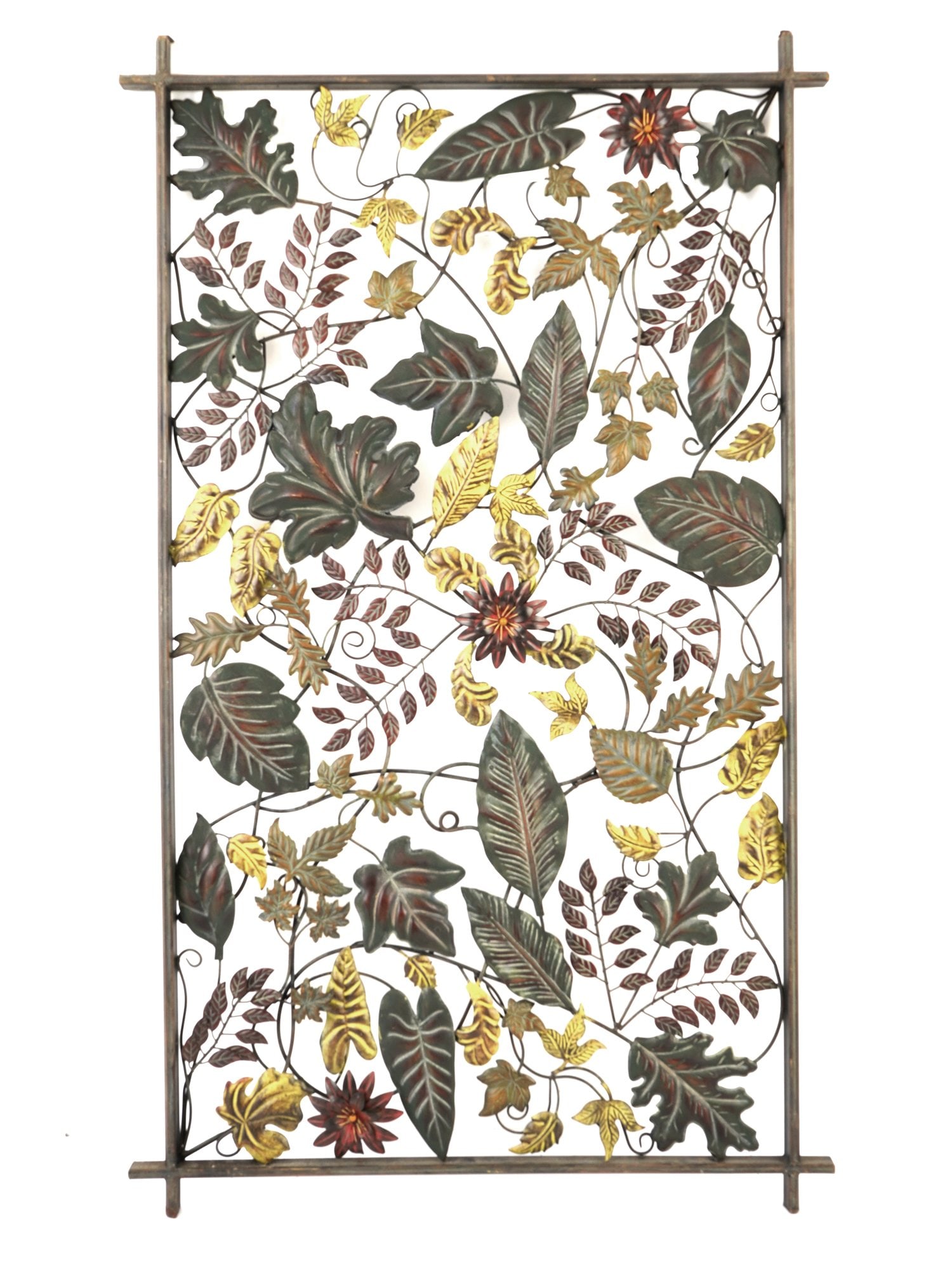 FOLIAGE HAND PAINTED DECORATIVE WALL PANEL FRAMED (1 of 5)