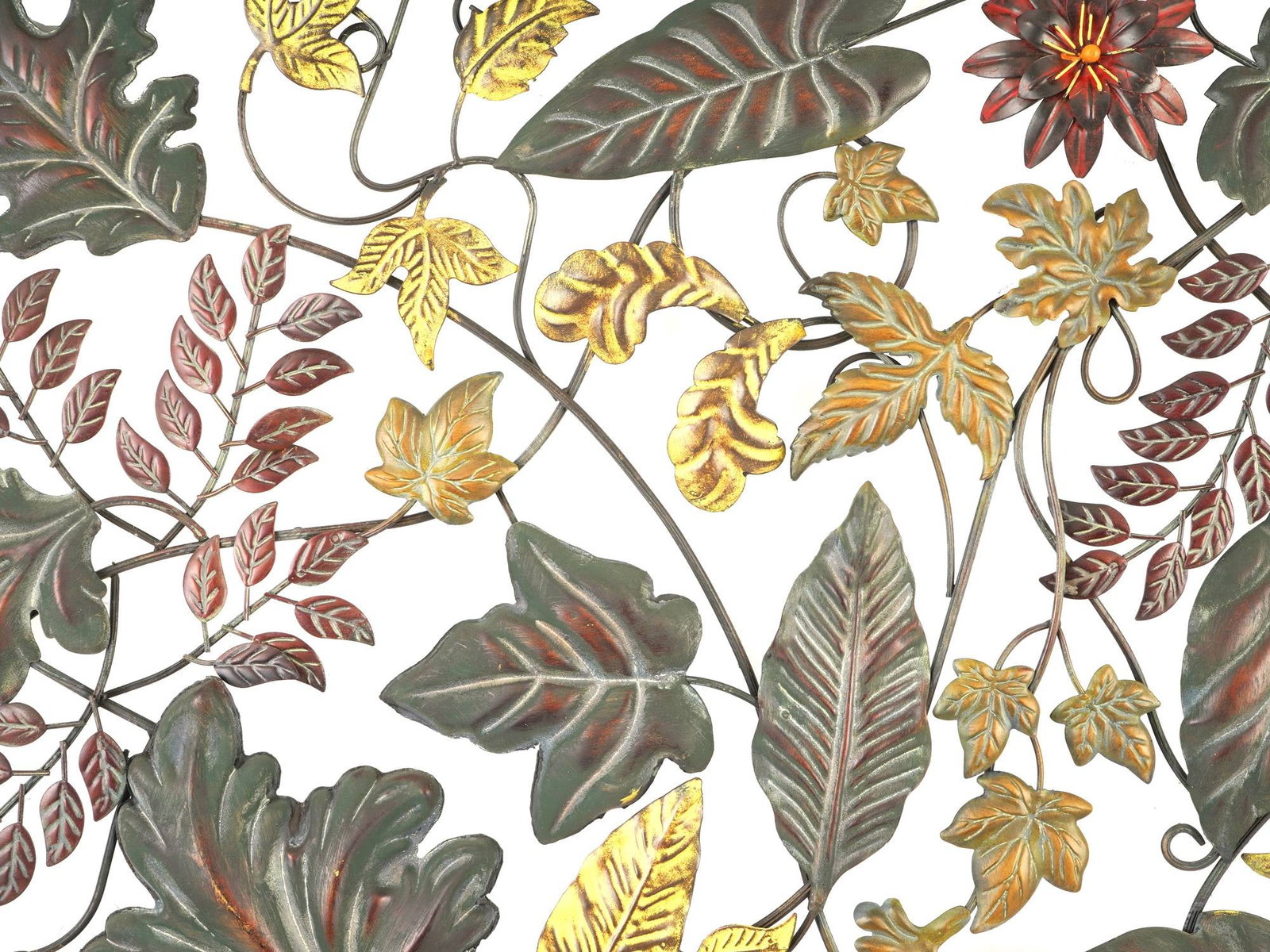 FOLIAGE HAND PAINTED DECORATIVE WALL PANEL FRAMED - 2