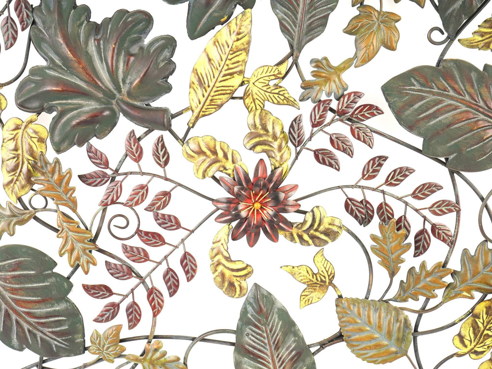 FOLIAGE HAND PAINTED DECORATIVE WALL PANEL FRAMED - 3