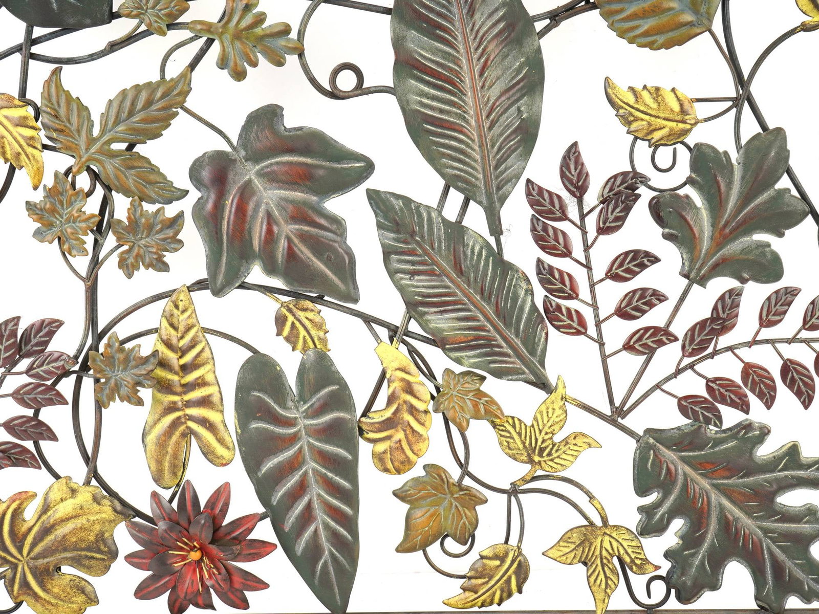 FOLIAGE HAND PAINTED DECORATIVE WALL PANEL FRAMED - 4