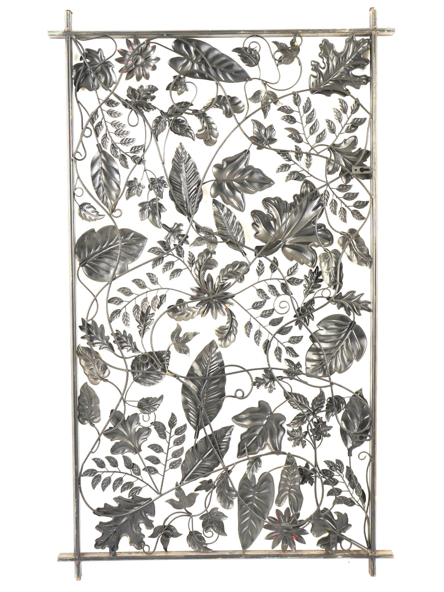 FOLIAGE HAND PAINTED DECORATIVE WALL PANEL FRAMED - 5