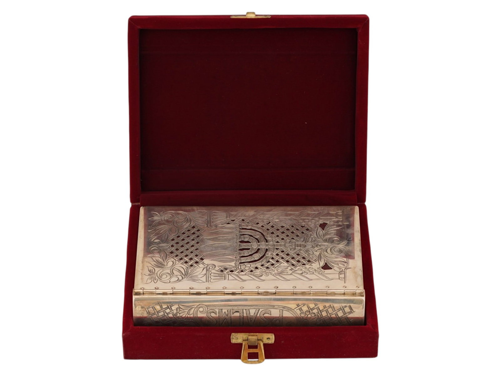 JUDAICA BOOK OF PSALMS IN STERLING SILVER COVER IOB (1 of 8)