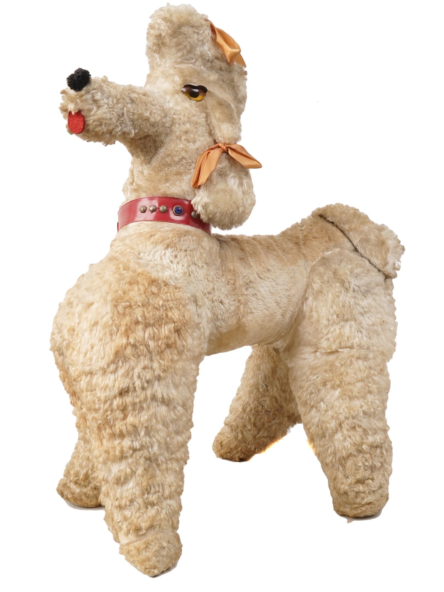MID CENTURY PLUSH POODLE DOG ANIMAL CHILDREN TOY (1 of 7)