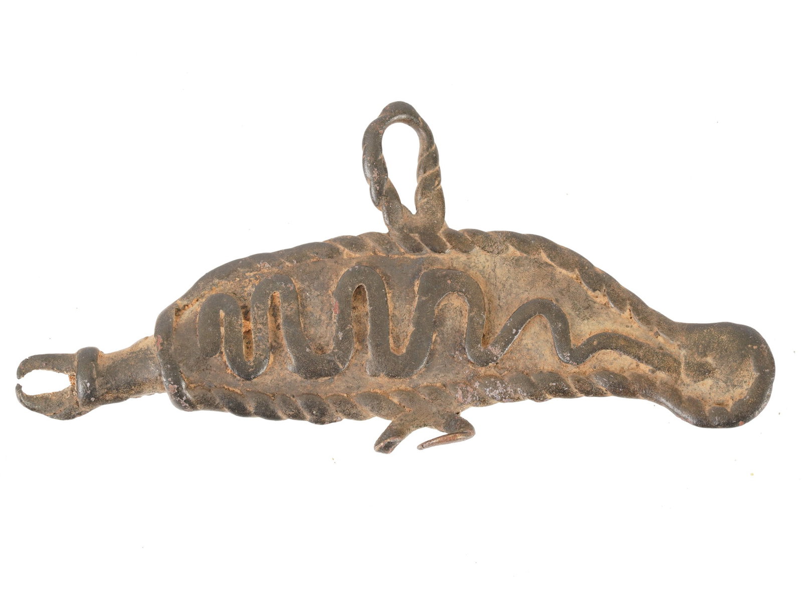 VINTAGE WEST AFRICAN BRONZE AMULET PENDANT FIGURINE (1 of 3)