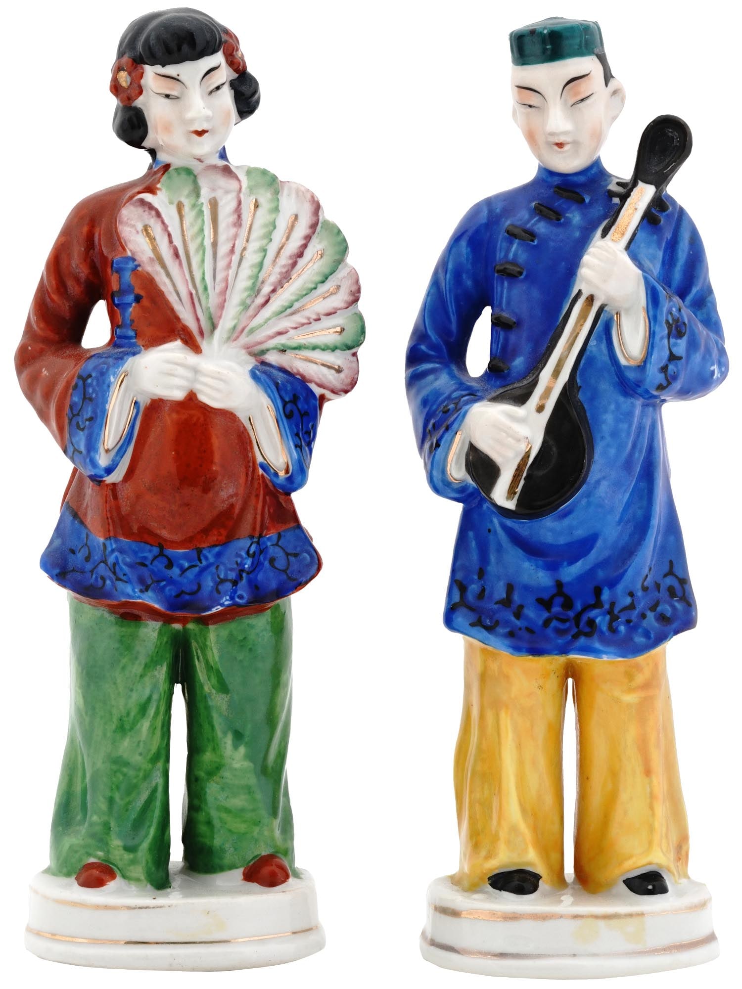 VINTAGE JAPANESE HAND PAINTED PORCELAIN FIGURINES (1 of 4)