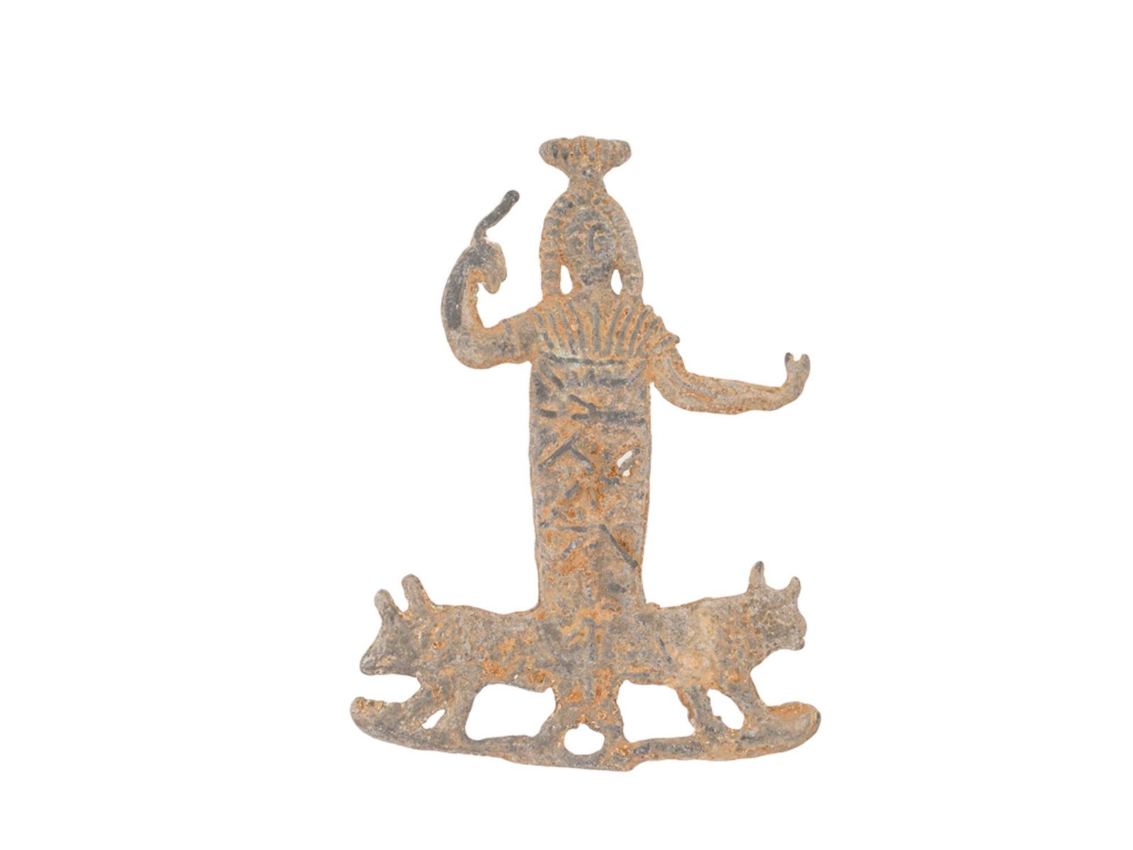 ANCIENT ROMAN BRONZE JUPITER HELIOPOLITANUS VOTIVE PLAQUE (1 of 2)