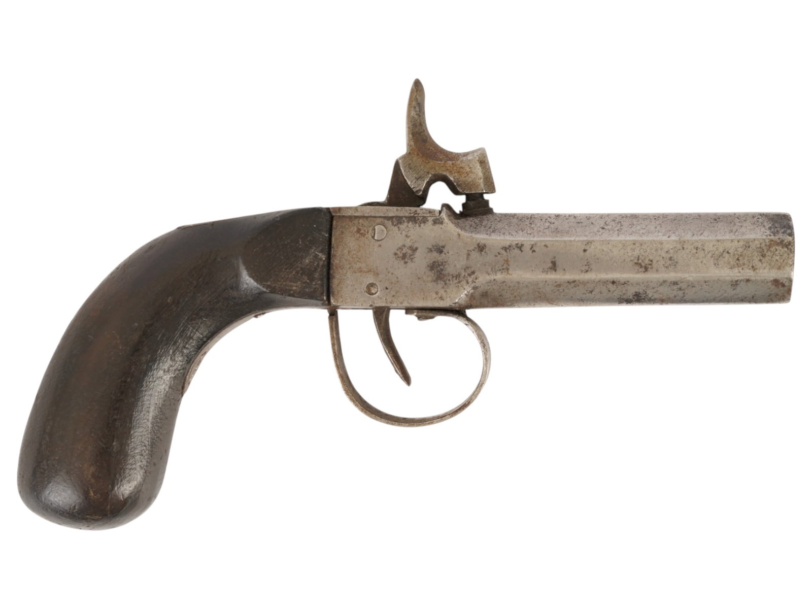 ANTIQUE 19TH C PERCUSSION POCKET PISTOL (1 of 8)