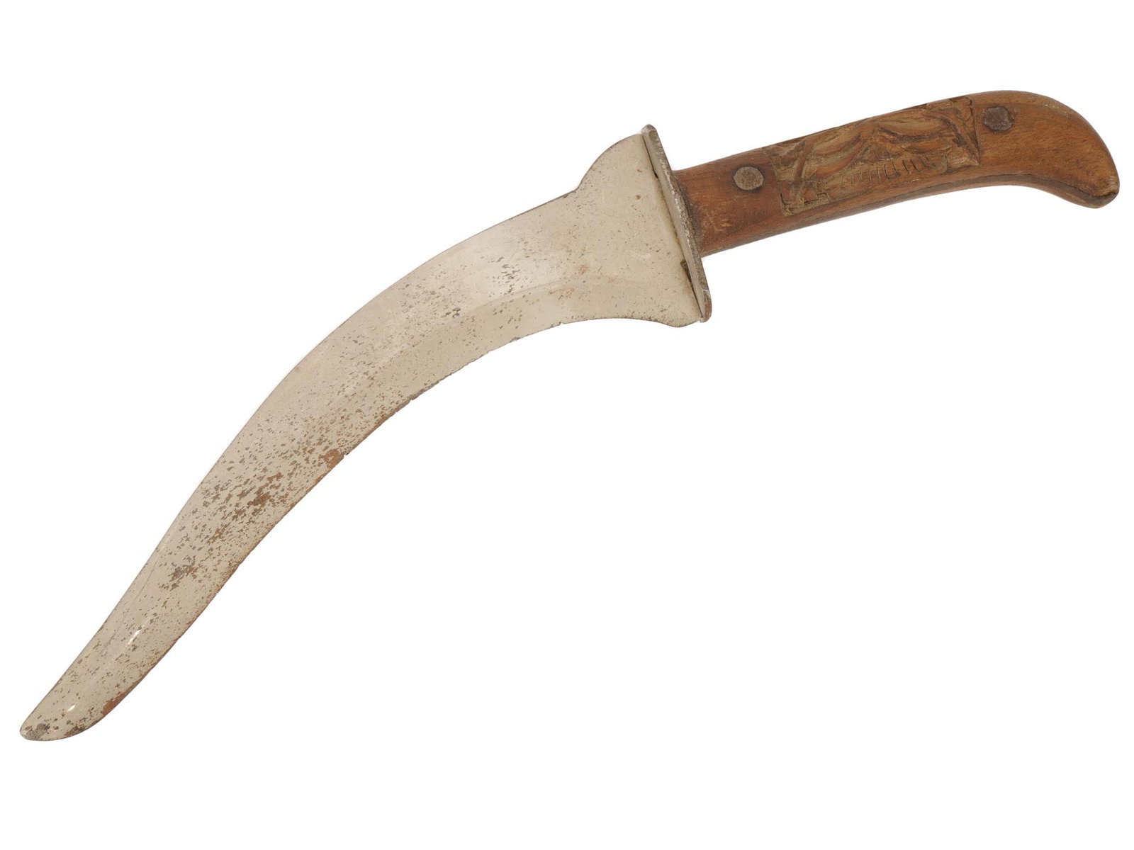 ORIENTAL DAGGER KHANJAR WITH CARVED WOOD HANDLE (1 of 9)