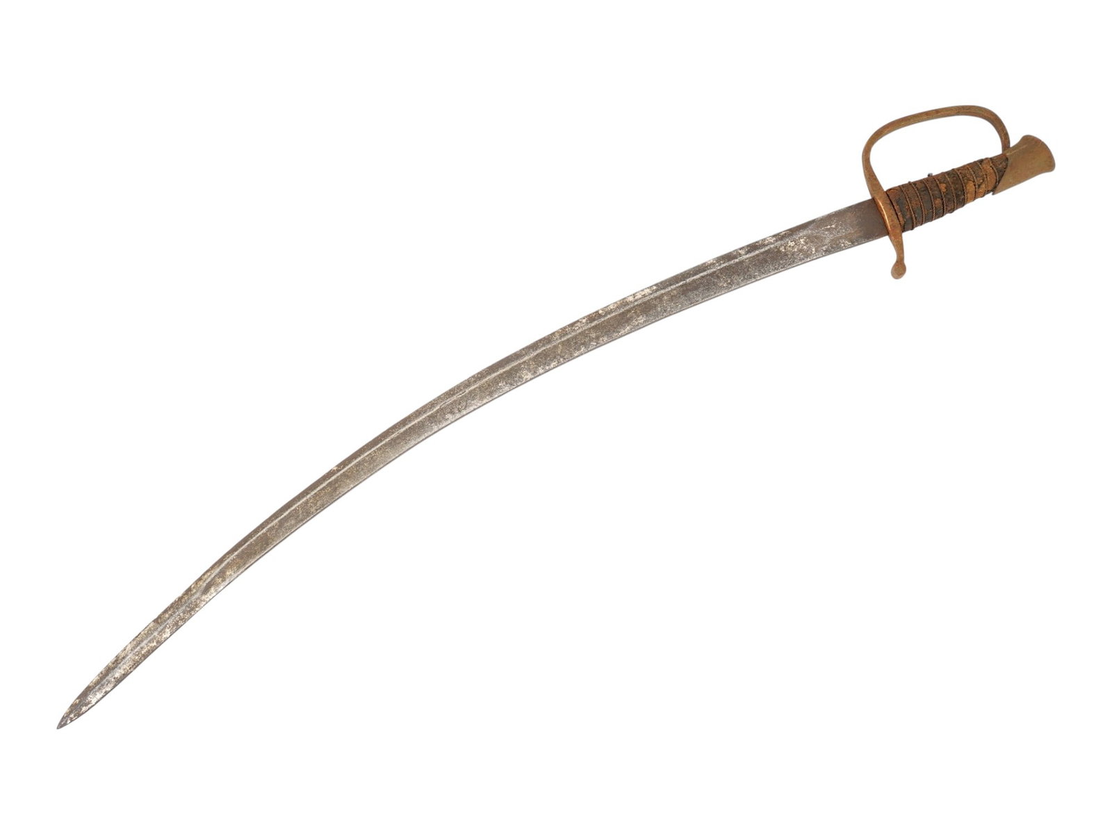 ANTIQUE CAVALRY SINGLE EDGED CURVED SWORD SABER (1 of 10)