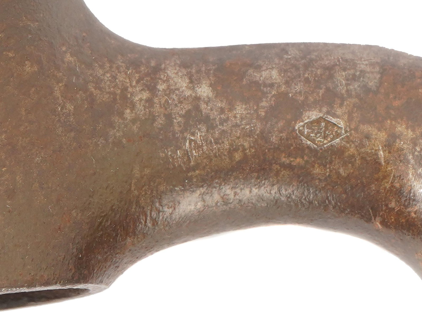 ANTIQUE MILITARY TRIANGULAR SOCKET BAYONET MARKED - 10