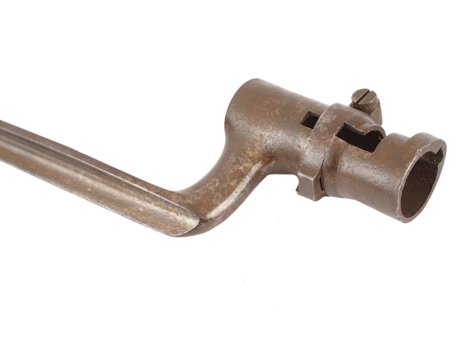 ANTIQUE MILITARY TRIANGULAR SOCKET BAYONET MARKED - 4
