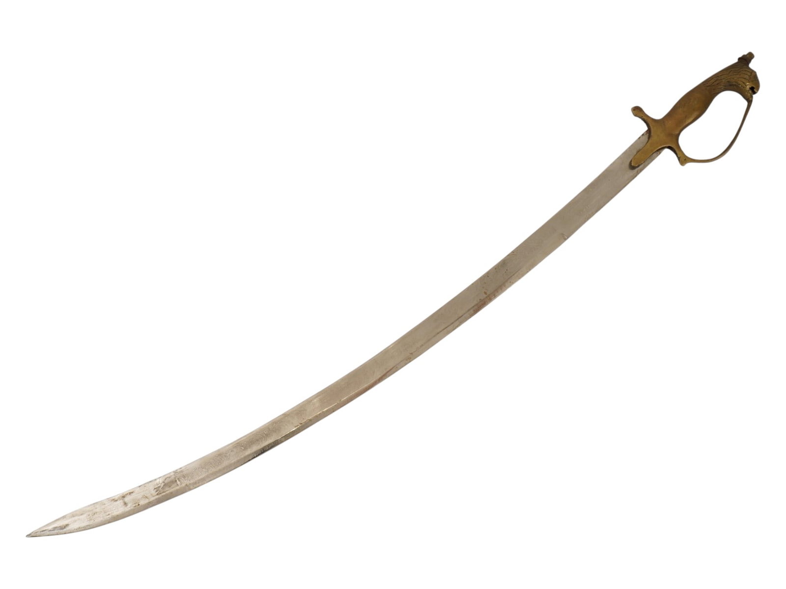 ANTIQUE INDIAN TALWAR SWORD WITH A LION-HEAD POMMEL (1 of 13)