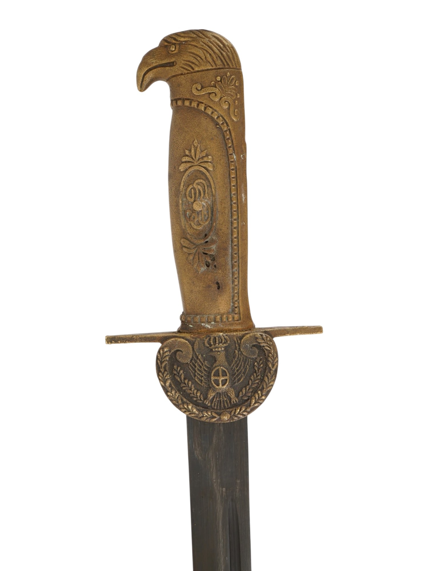 ANTIQUE EAGLE HEAD POMMEL DAGGER WITH SCABBARD - 5