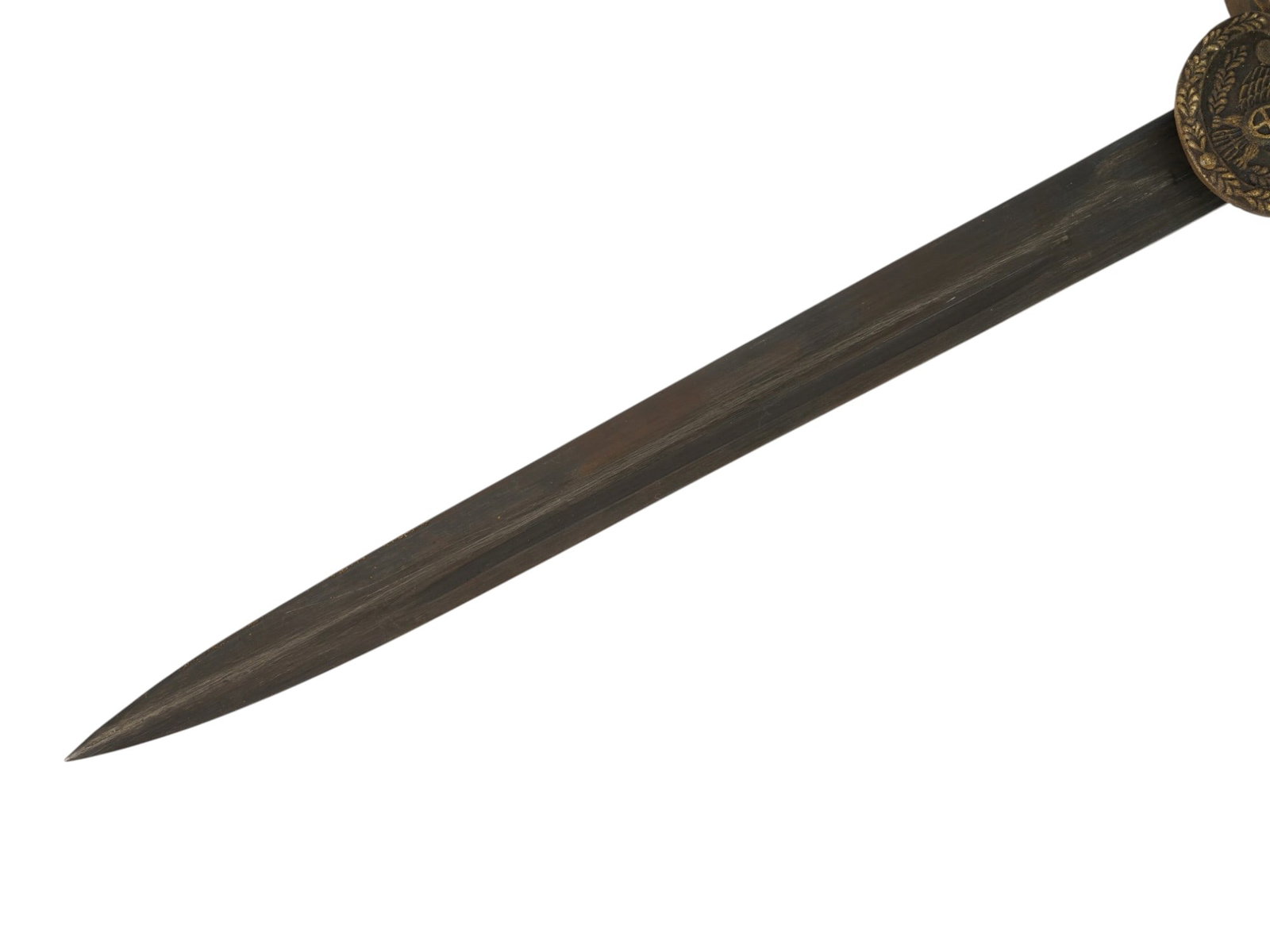 ANTIQUE EAGLE HEAD POMMEL DAGGER WITH SCABBARD - 8