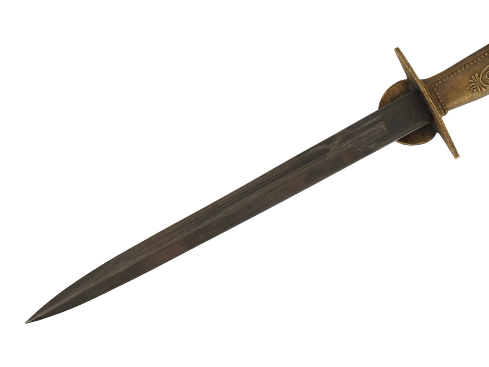 ANTIQUE EAGLE HEAD POMMEL DAGGER WITH SCABBARD - 9