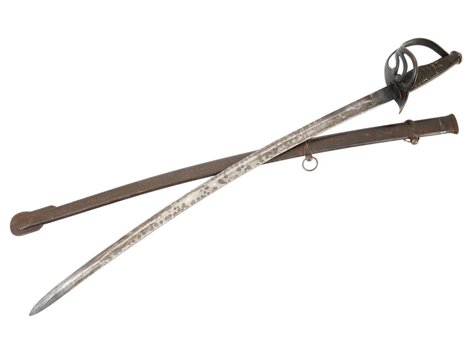 US CIVIL WAR NASHVILLE PLOW WORKS SWORD W SCABBARD (1 of 13)