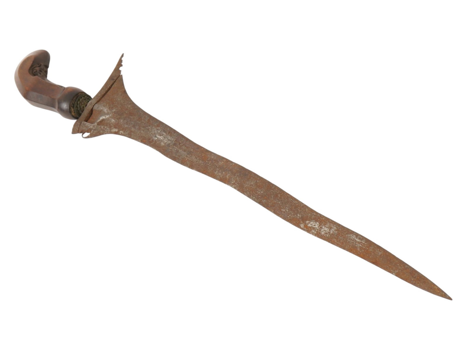 JAVANESE KRIS DAGGER WITH DAMASCUS STEEL BLADE (1 of 6)