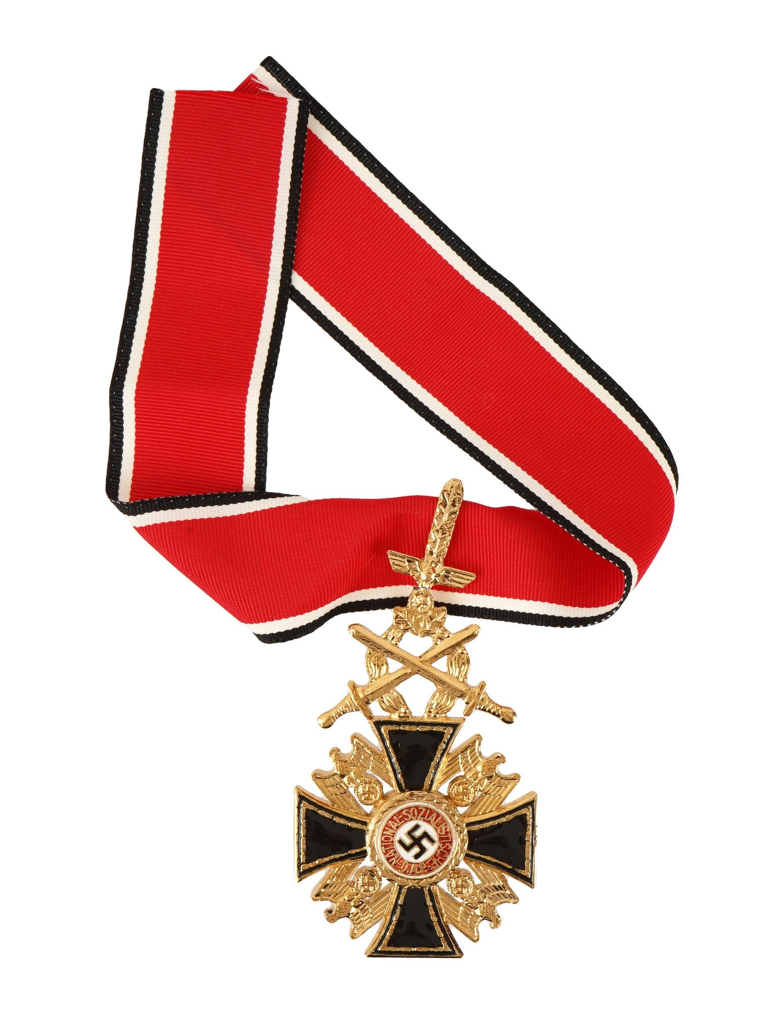 MODEL OF WWII GERMAN ORDER NSDAP FIRST CLASS: A model of World War II insignia, the German Order or Deutscher Orden, the highest award of the Nazi Party, the second rarest award of Nazi Germany after the National Prize for Art and Science. First 