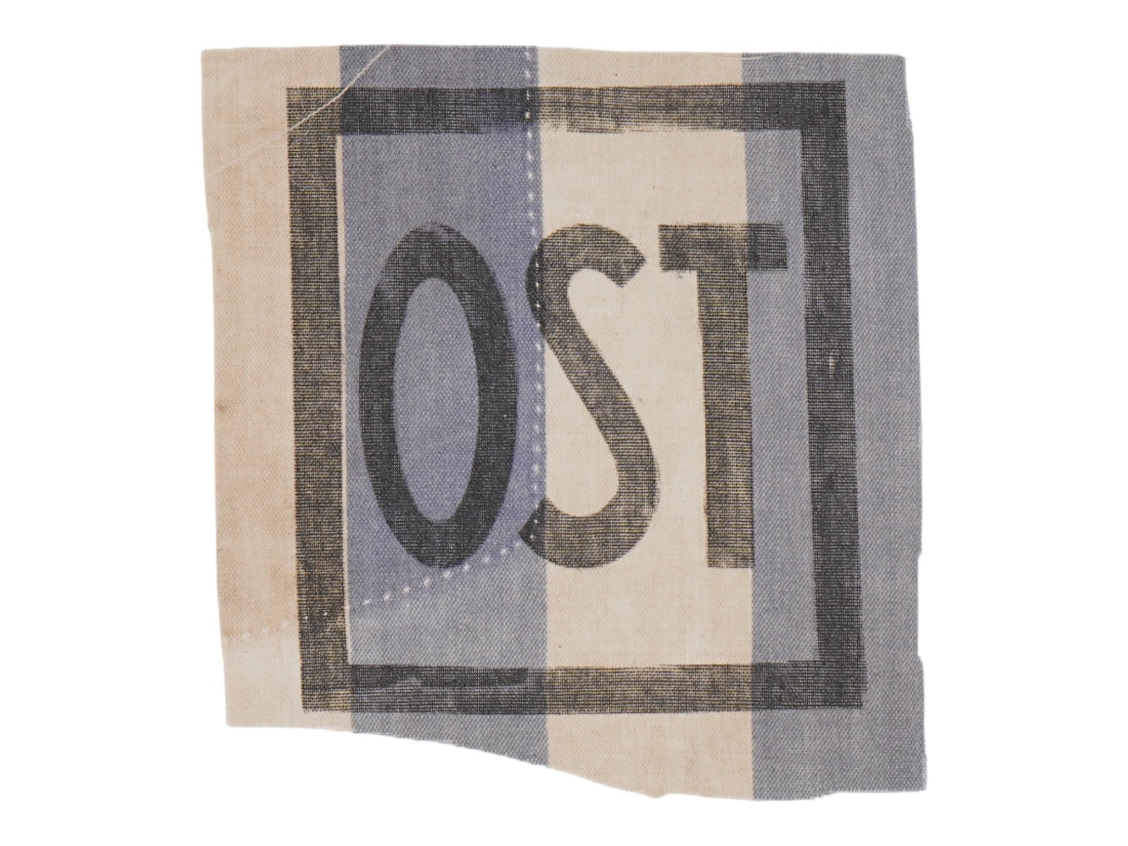WWII NAZI CONCENTRATION CAMP OST UNIFORM FRAGMENT (1 of 3)