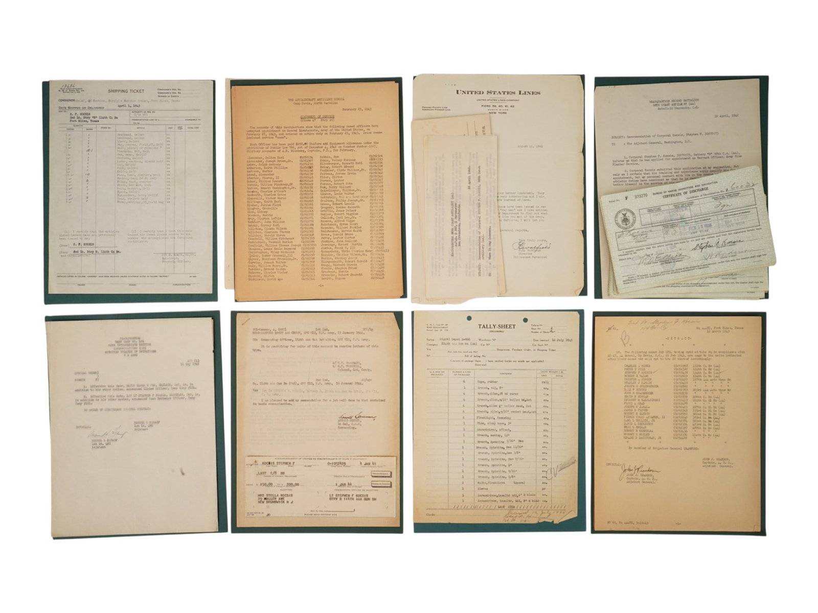 WWII US MILITARY AND MERCHANT MARINE DOCUMENTS (1 of 3)