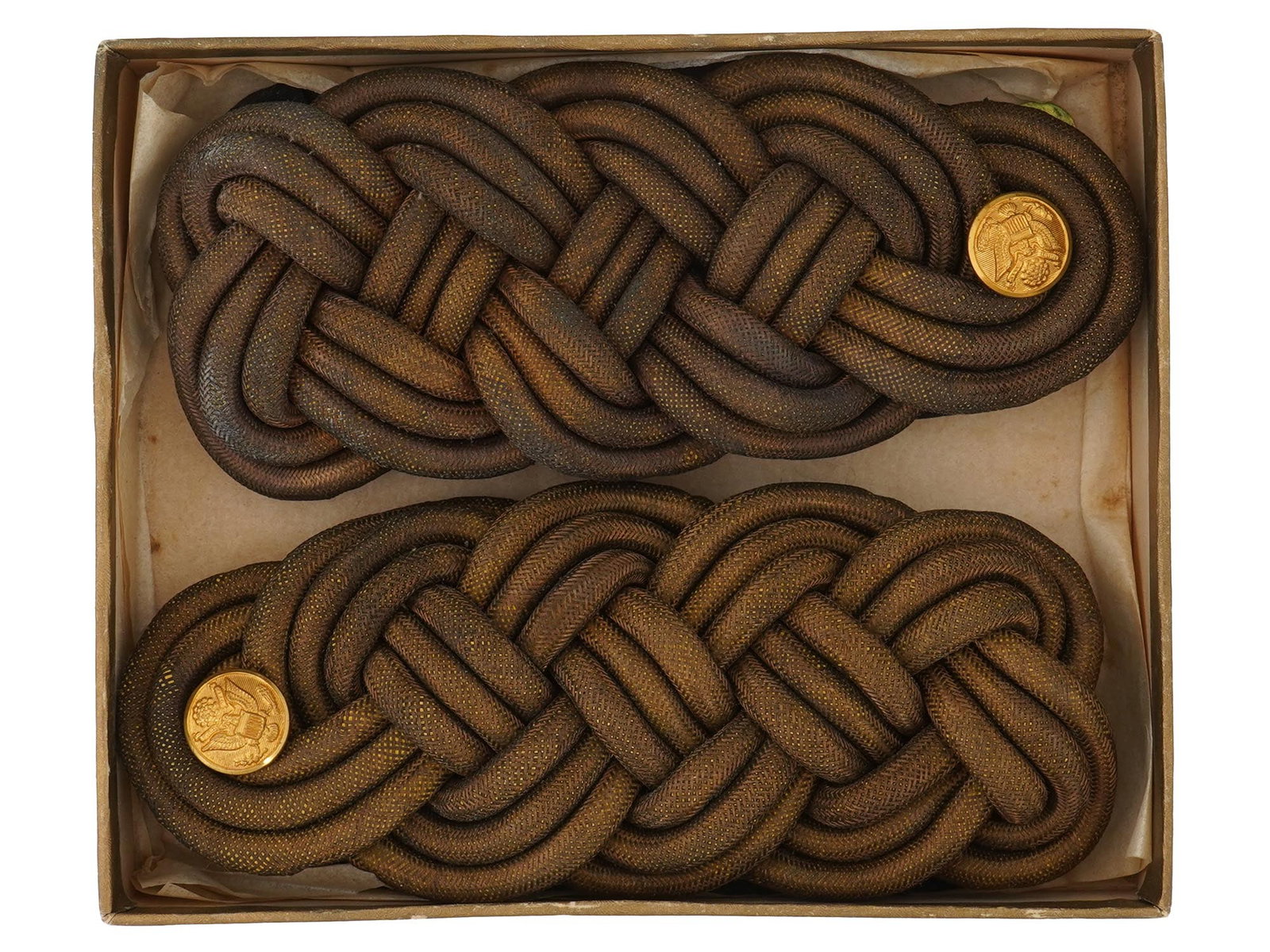 WWII US MILITARY OFFICER SHOULDER BOARDS EPAULETTES (1 of 8)
