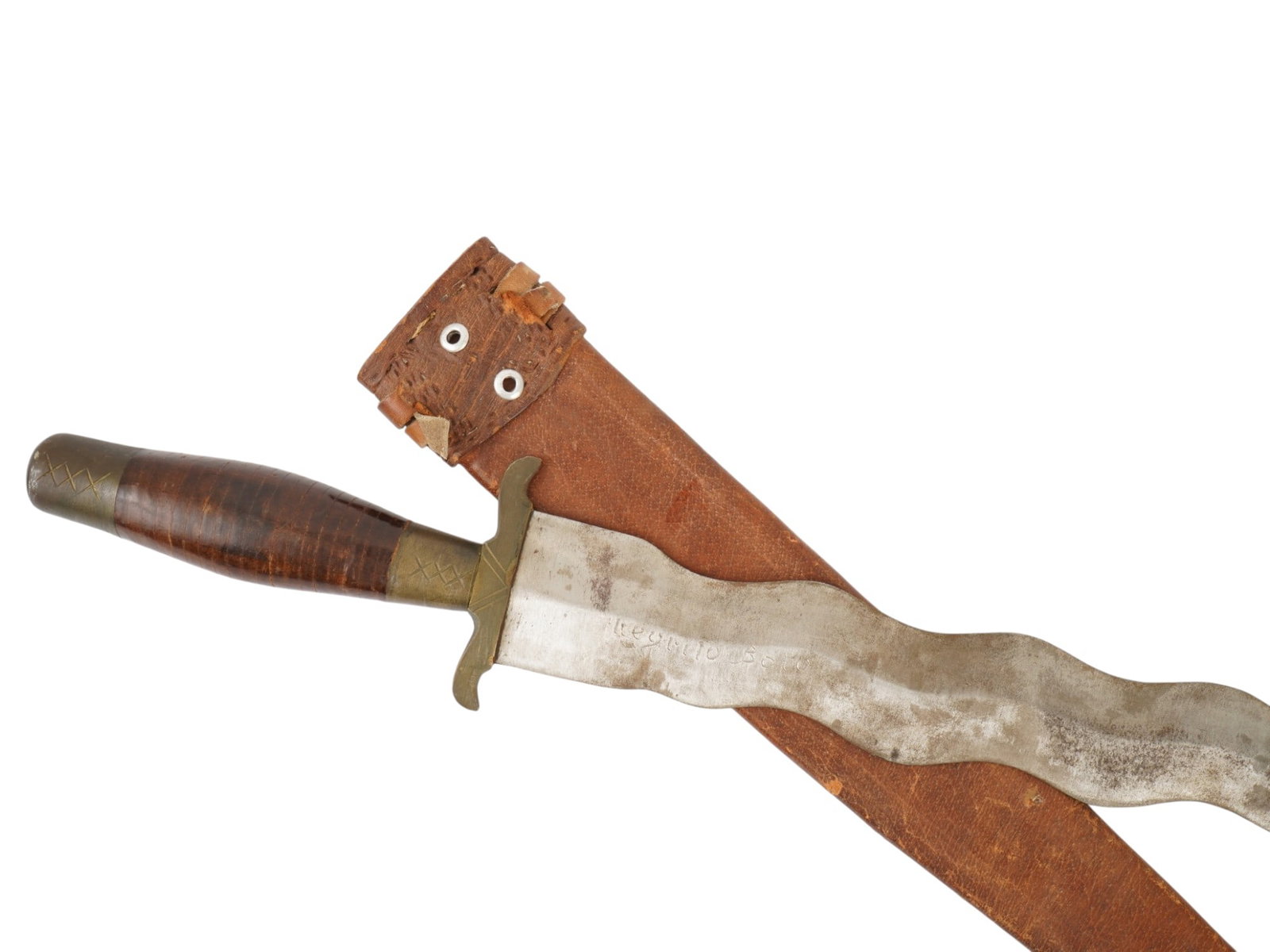 FILIPINO LUZON KRIS NEGRITO BOLO KNIFE WITH SHEATH (1 of 10)