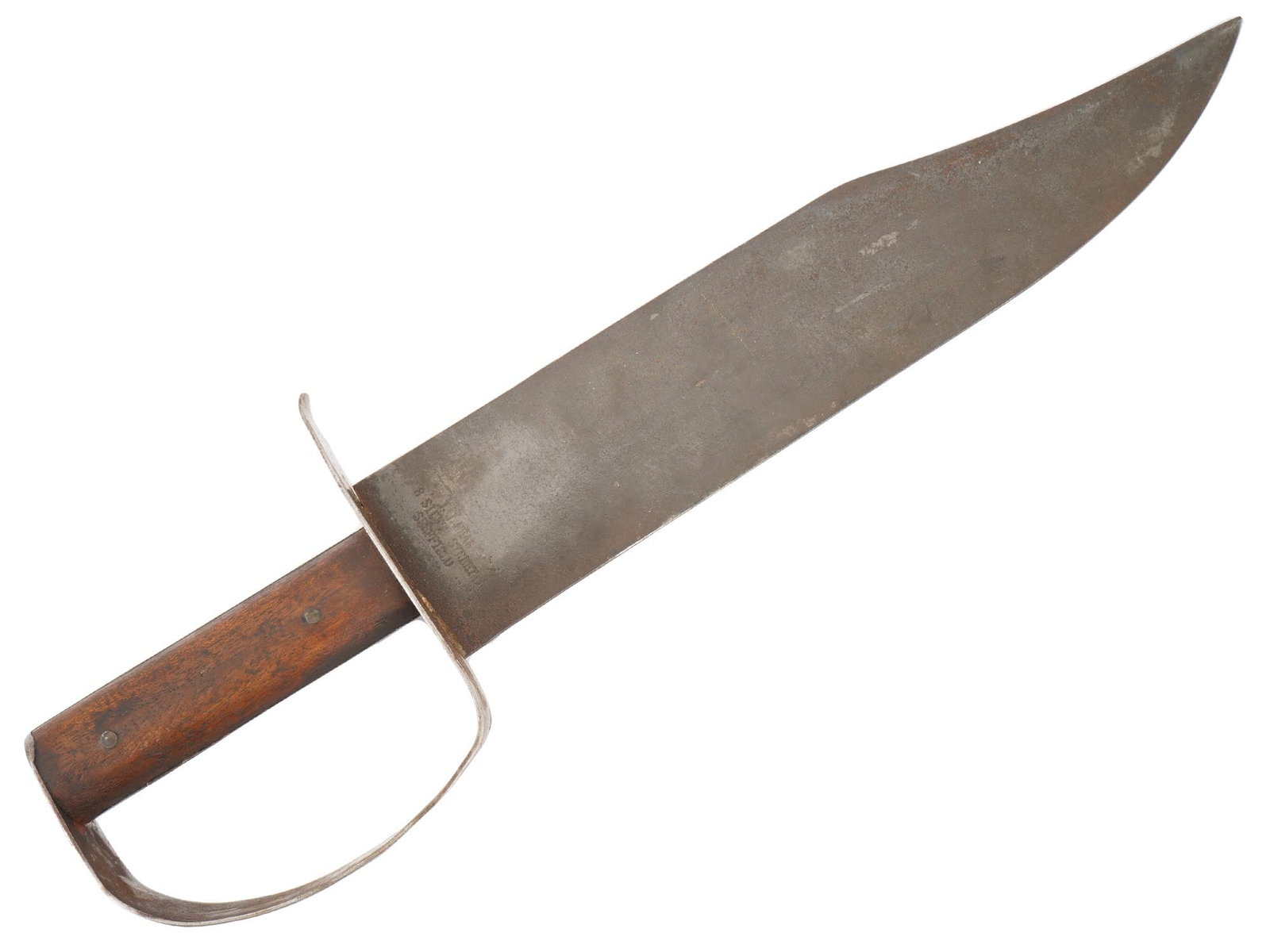 ANTIQUE ENGLISH SHEFFIELD BOWIE KNIFE BY J. AND J. BEAL (1 of 10)