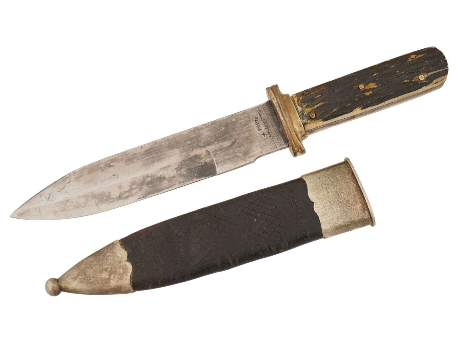 MICHAEL PRICE SAN FRANCISCO STAG HANDLE HUNTING DAGGER (1 of 9)