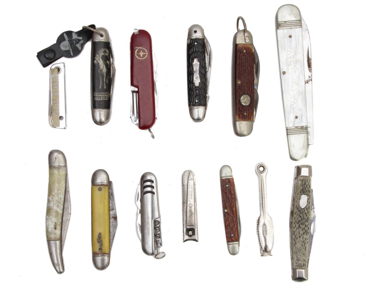 A LOT OF 13 VINTAGE POCKET KNIVES (1 of 2)
