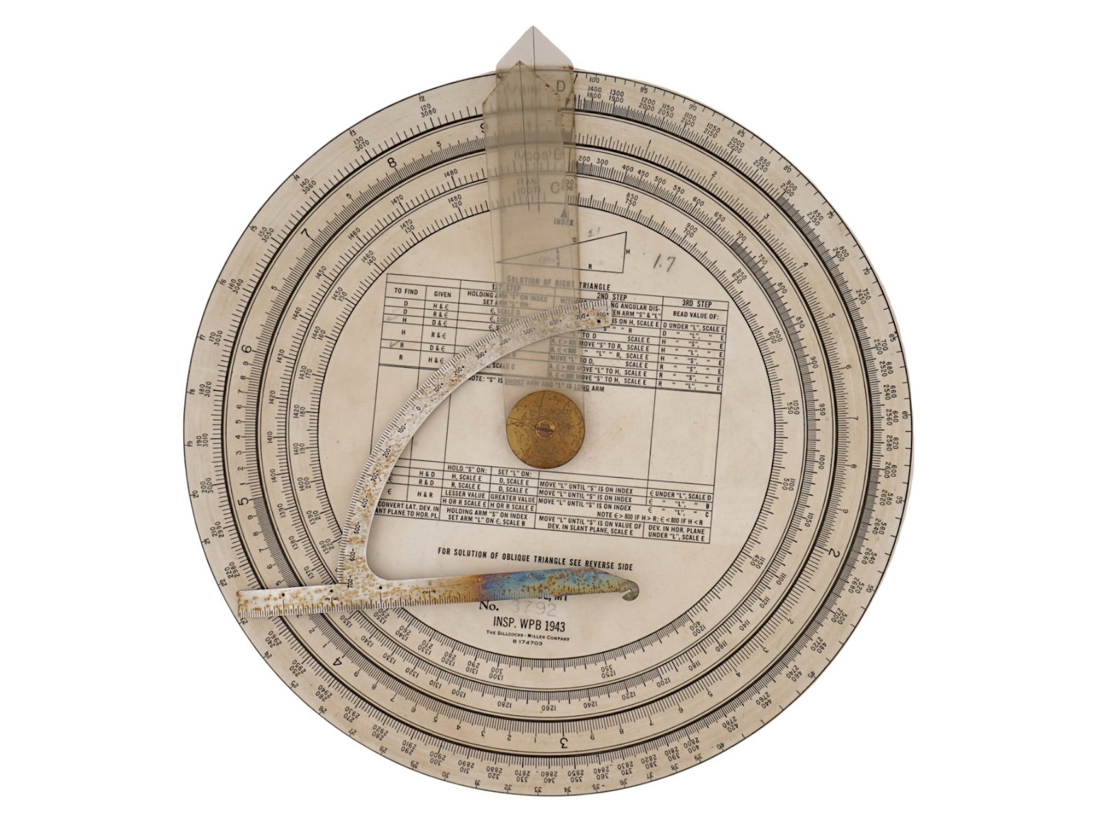 GILSON DECIMAL TRIG MULTI LOG CIRCULAR SLIDE RULE - 2