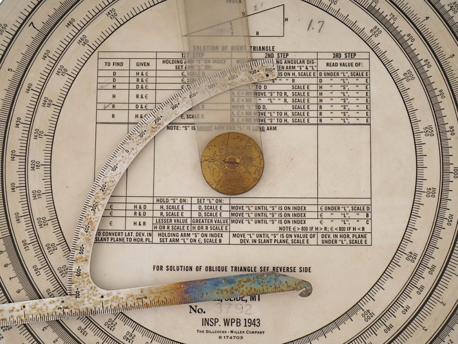GILSON DECIMAL TRIG MULTI LOG CIRCULAR SLIDE RULE - 6
