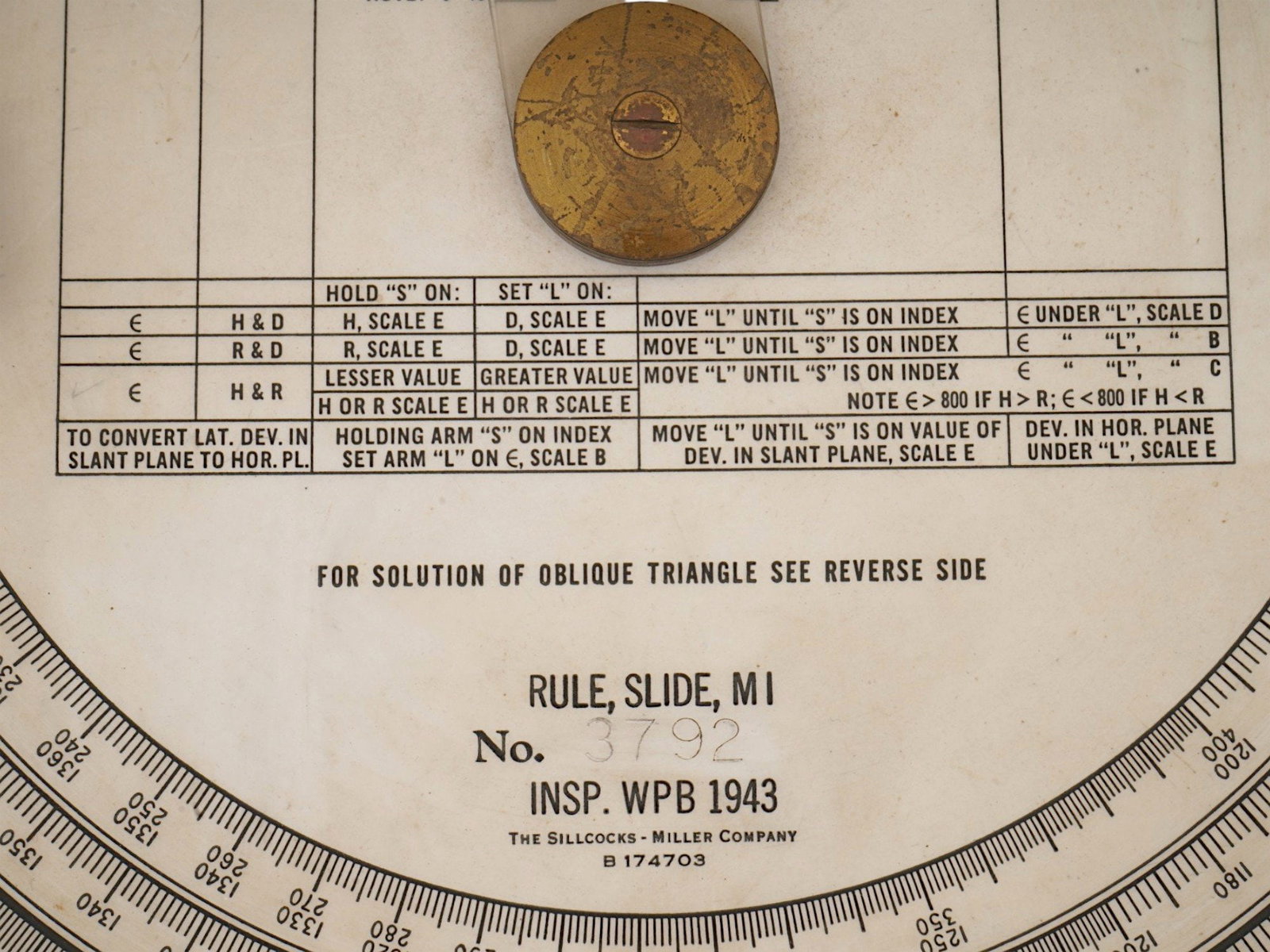 GILSON DECIMAL TRIG MULTI LOG CIRCULAR SLIDE RULE - 7
