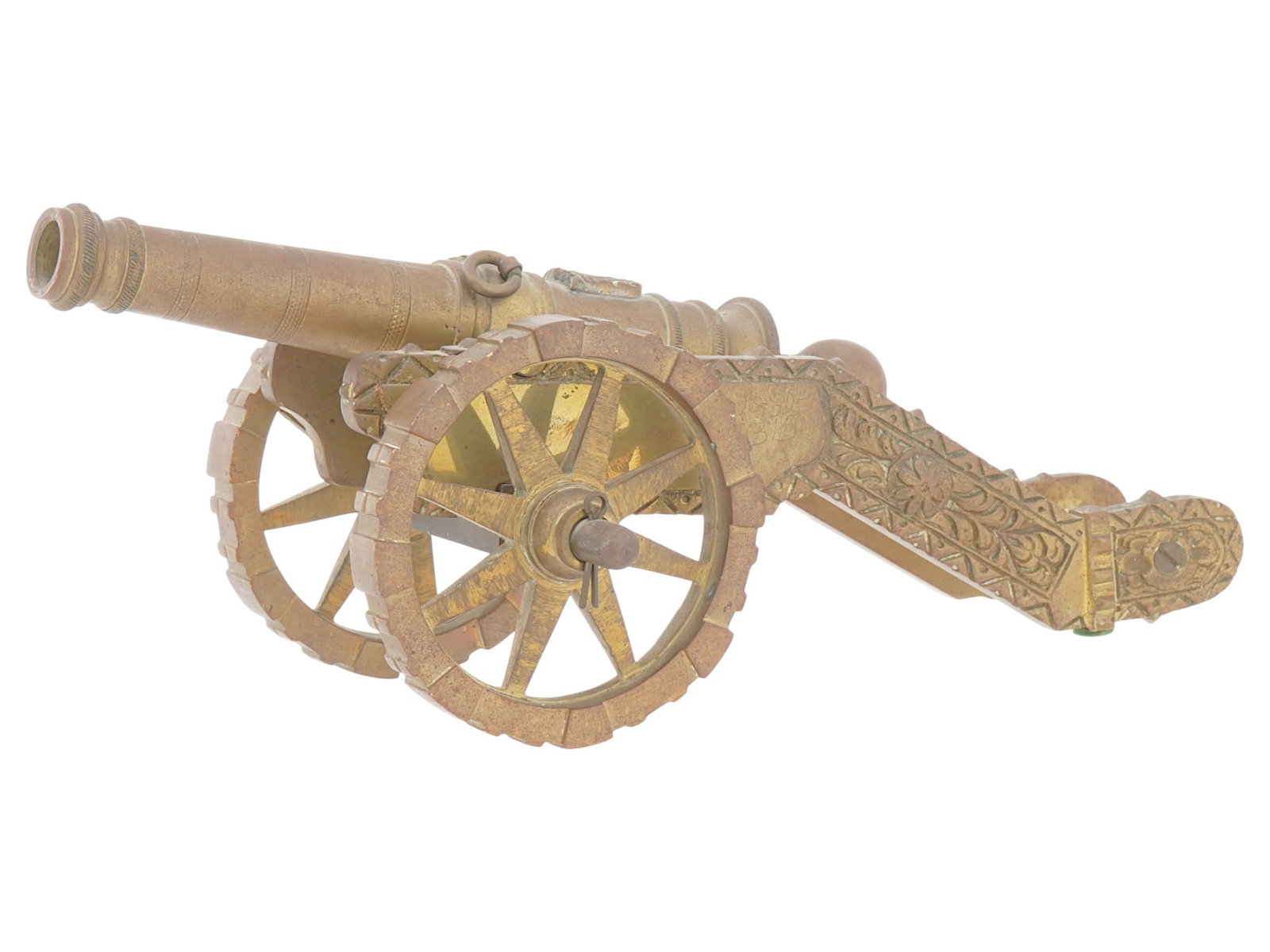 VINTAGE DECORATIVE MINIATURE BRONZE CANNON MODEL (1 of 10)
