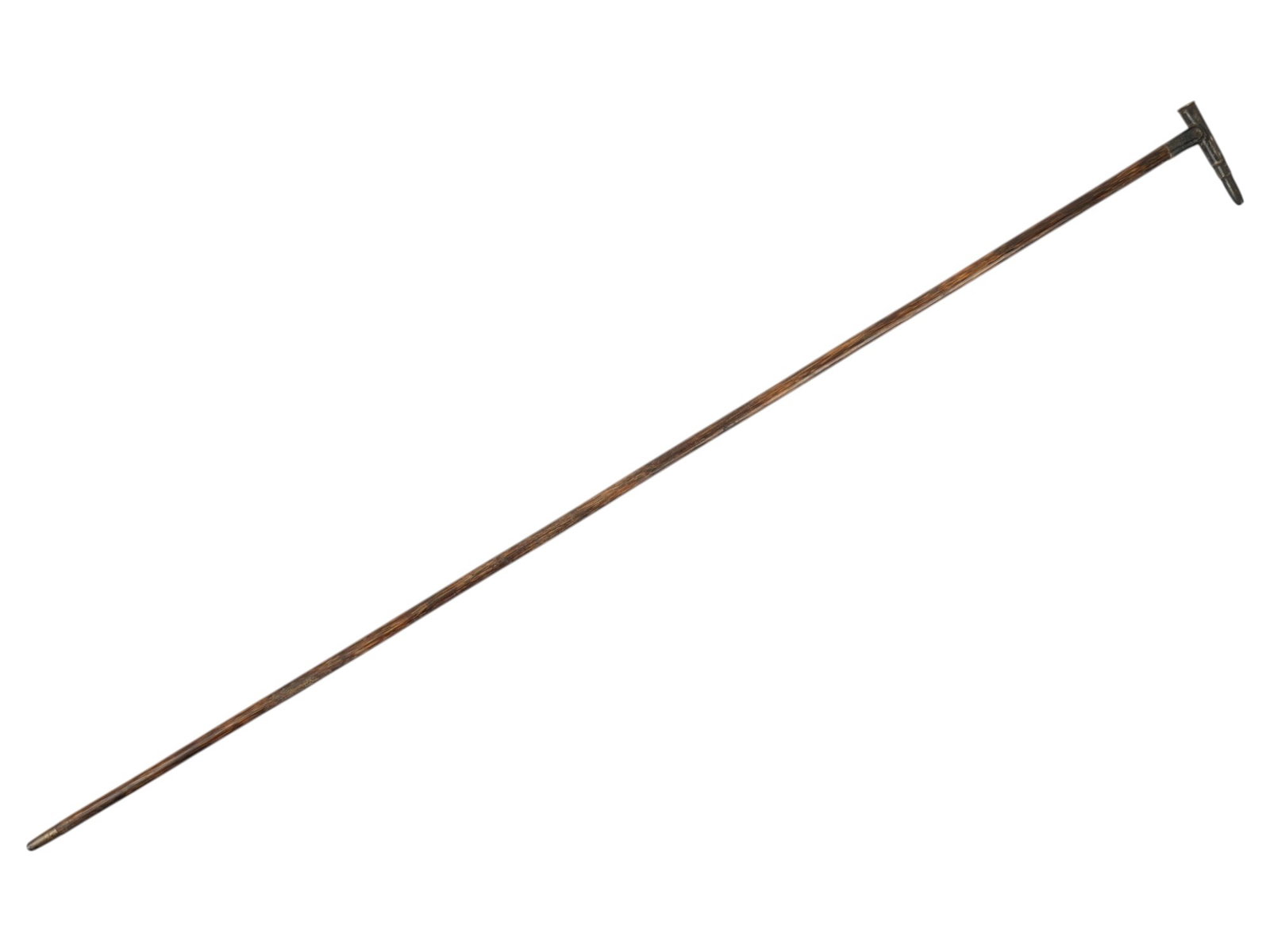 ANTIQUE BRITISH WALKING CANE W STERLING SILVER HANDLE (1 of 12)