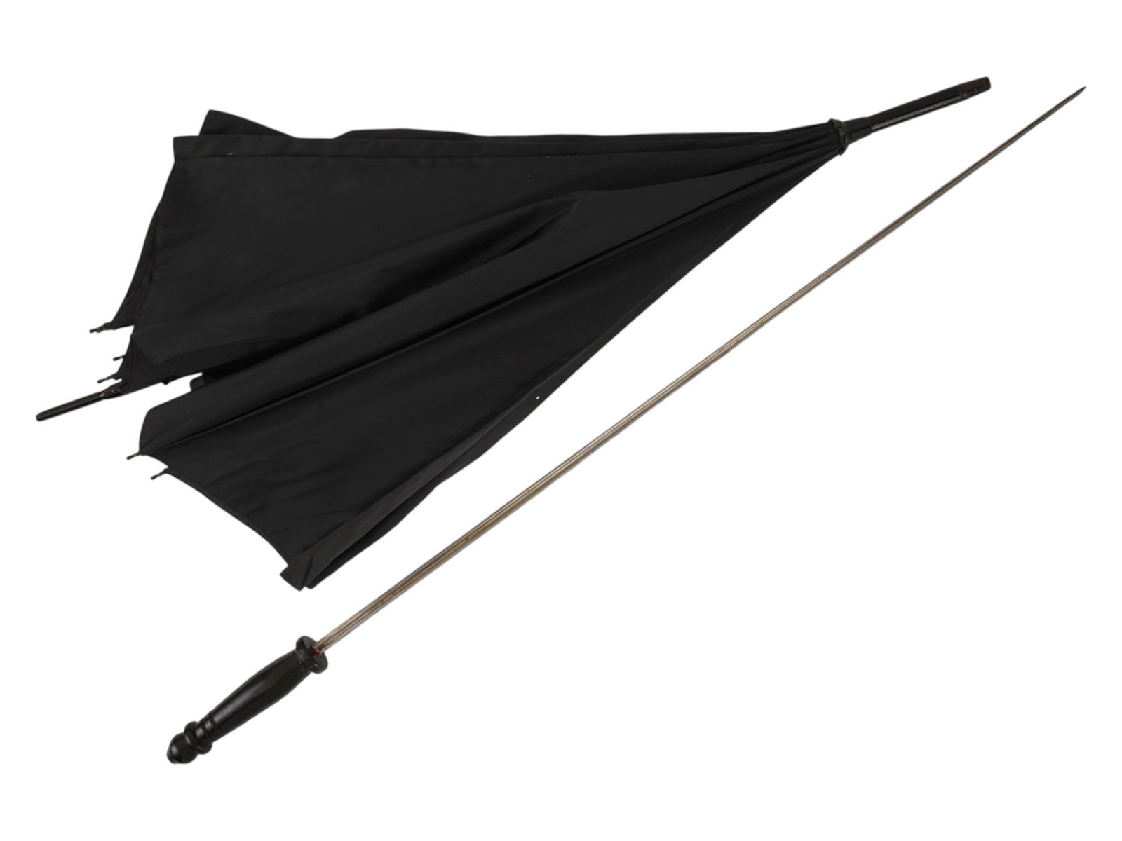 VINTAGE FULTON WALKING CANE UMBRELLA IN BLACK (1 of 7)