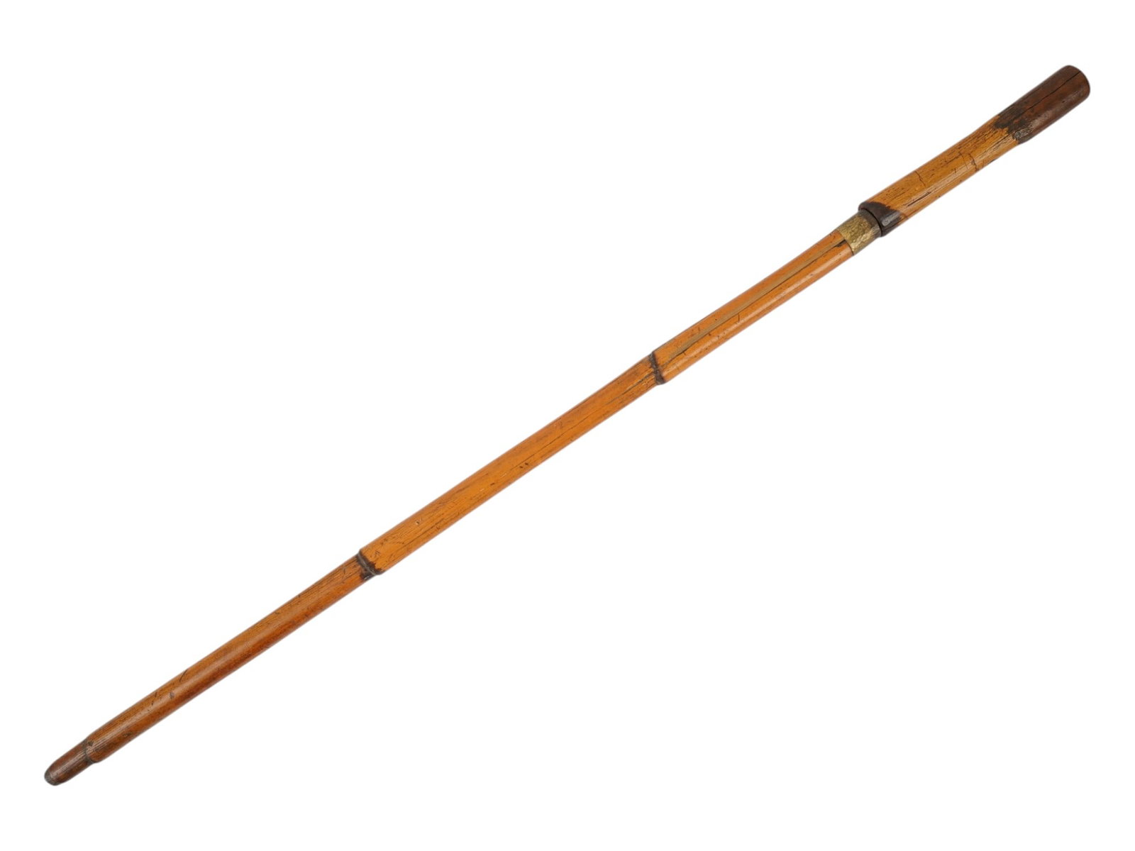 VINTAGE BAMBOO STYLE SWORD CANE WITH ENGRAVED BLADE (1 of 7)