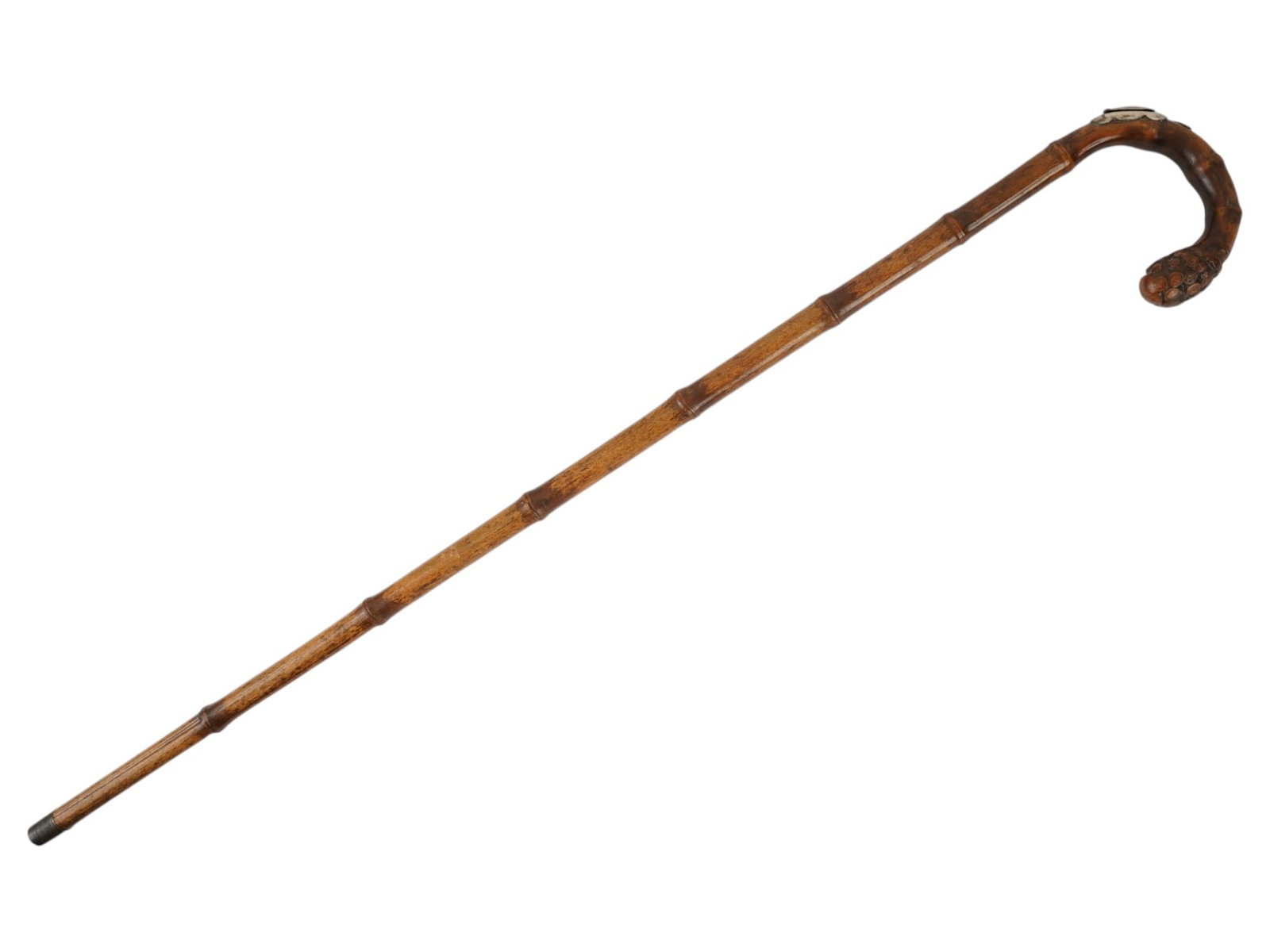 ANTIQUE BAMBOO HORSE MEASURING WALKING CANE (1 of 8)