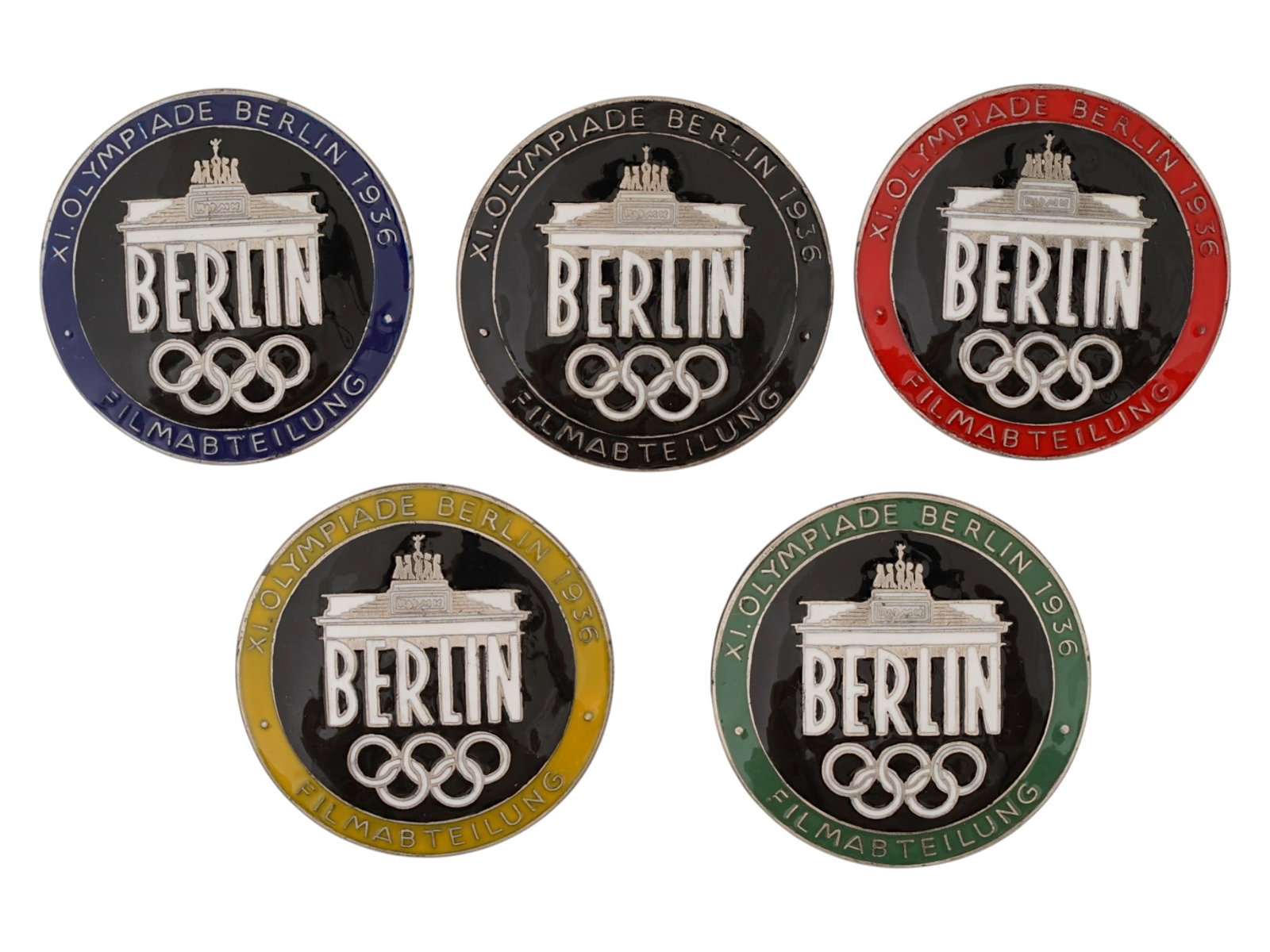 PRE WWII TYPE GERMAN BADGES 1936 BERLIN OLYMPIC GAMES (1 of 3)