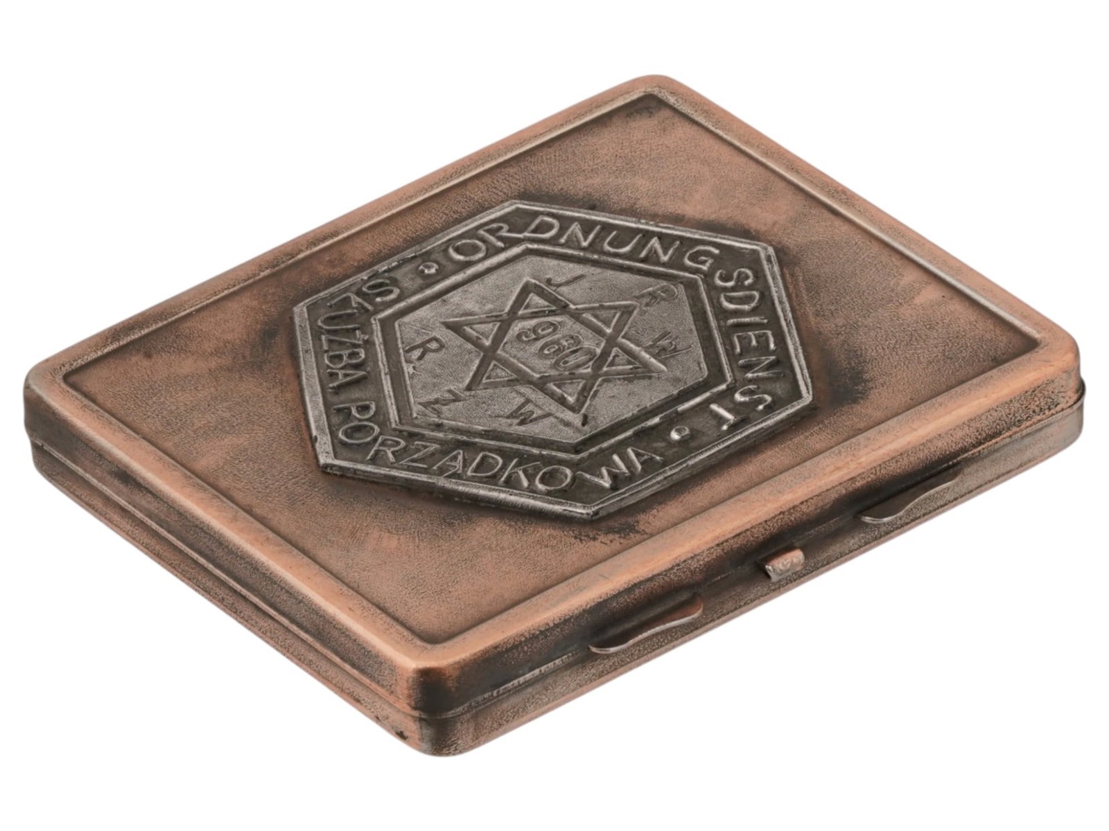 GERMAN WWII MODEL WARSAW GHETTO POLICE CIGARETTE CASE (1 of 6)
