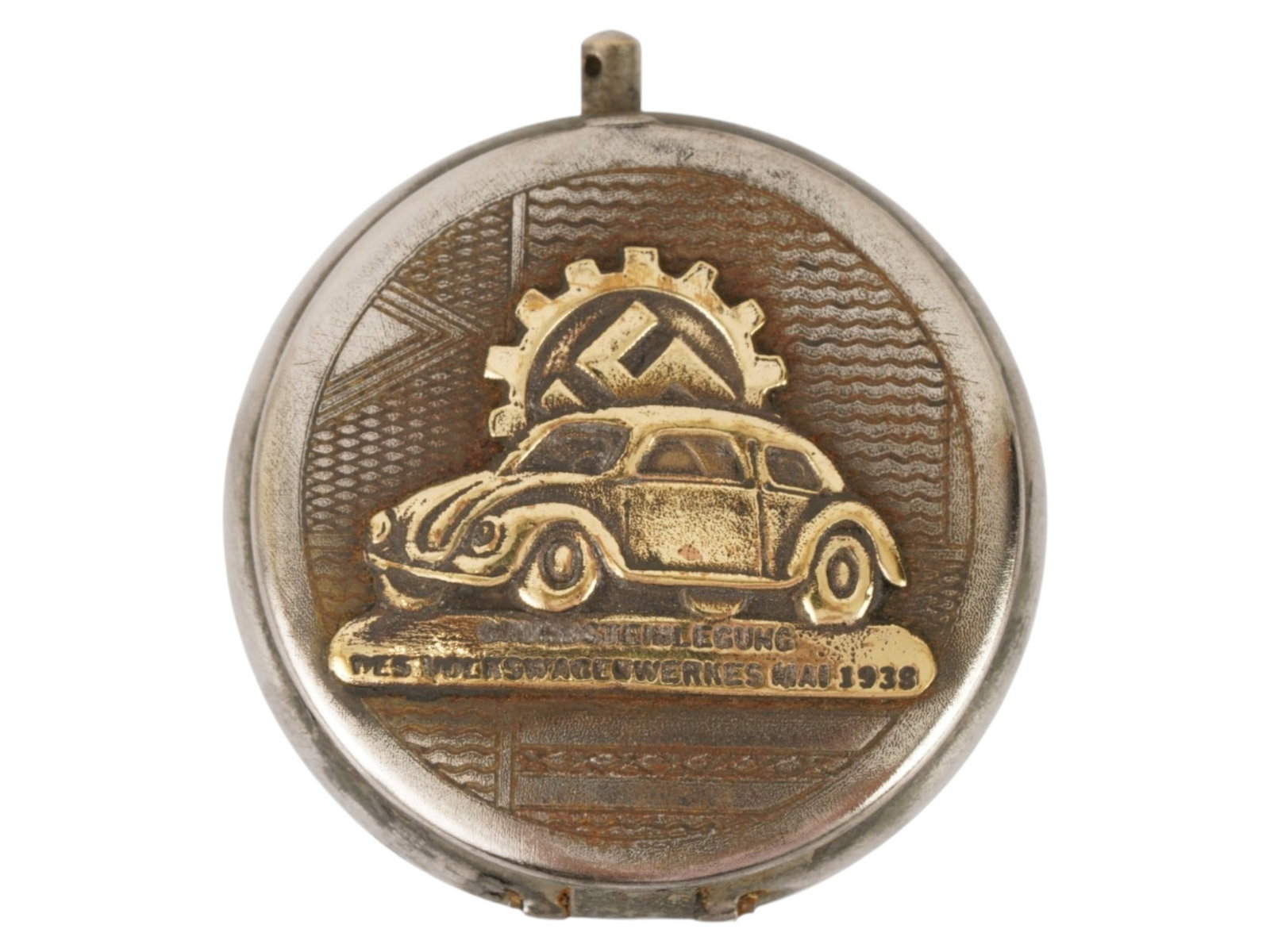 WWII NAZI GERMAN VOLKSWAGEN EMPLOYEES POCKET ASHTRAY (1 of 7)