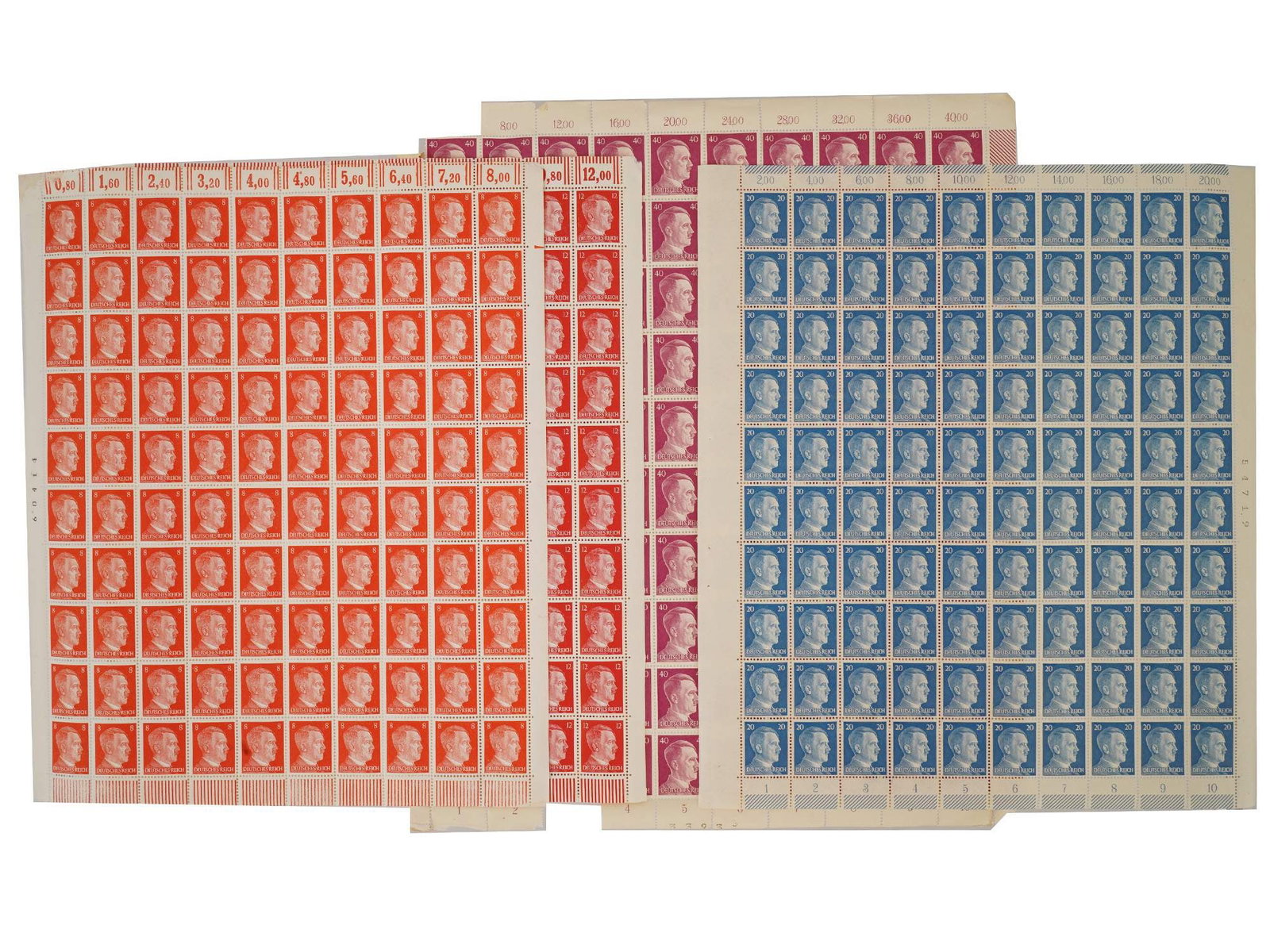 WWII TYPE NAZI GERMAN HITLER POSTAGE STAMPS (1 of 7)