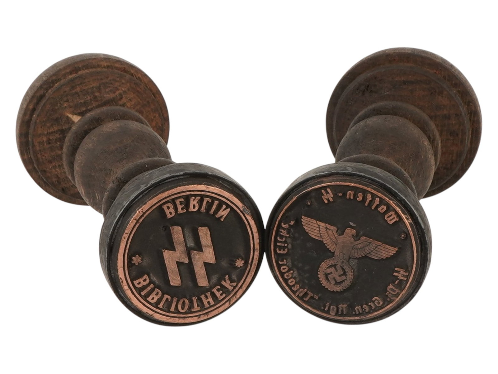 PAIR OF WWII TYPE GERMAN WAFFEN SS HAND STAMPS (1 of 4)