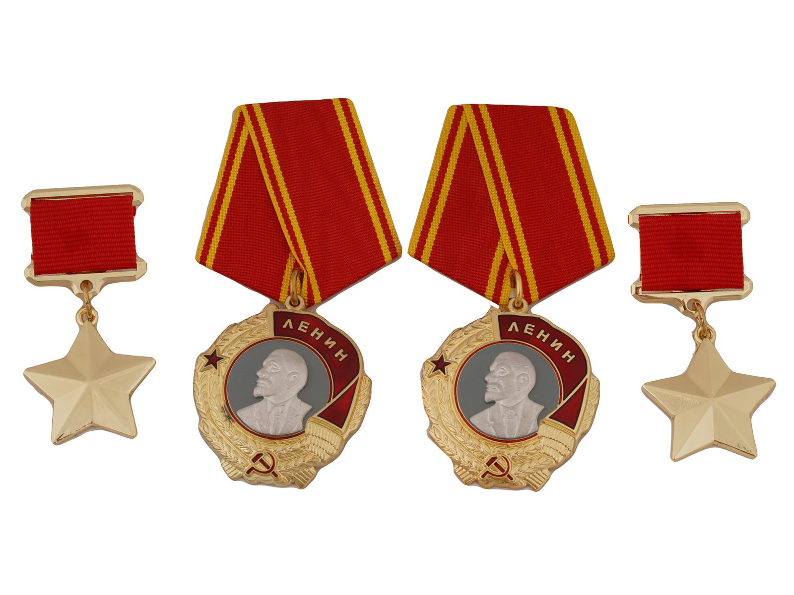 TWO USSR TYPE SETS OF HERO OF STARS AND ORDERS OF LENIN (1 of 5)