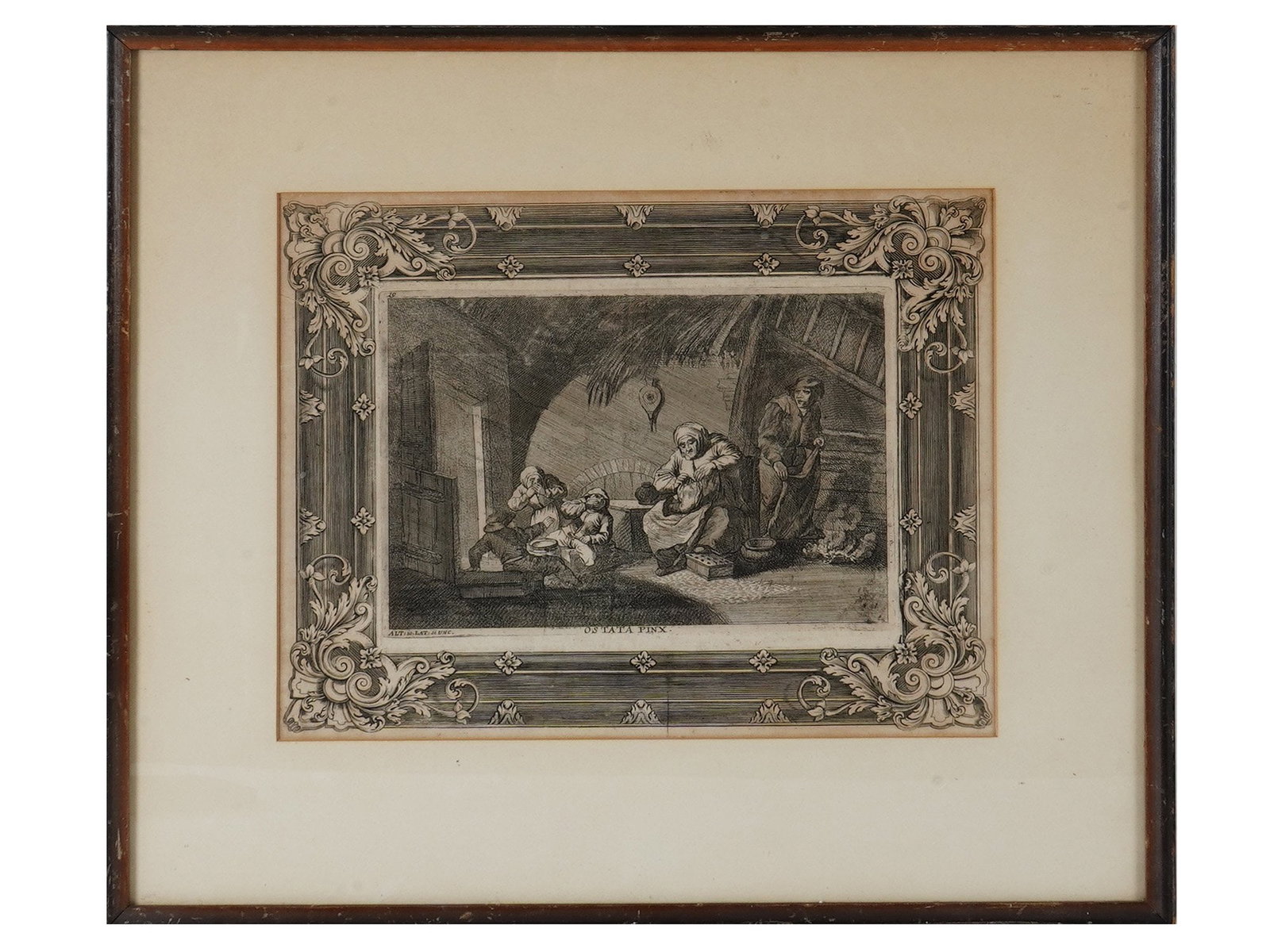 ANTIQUE DUTCH ETCHING AFTER ADRIAEN VAN OSTADE (1 of 4)