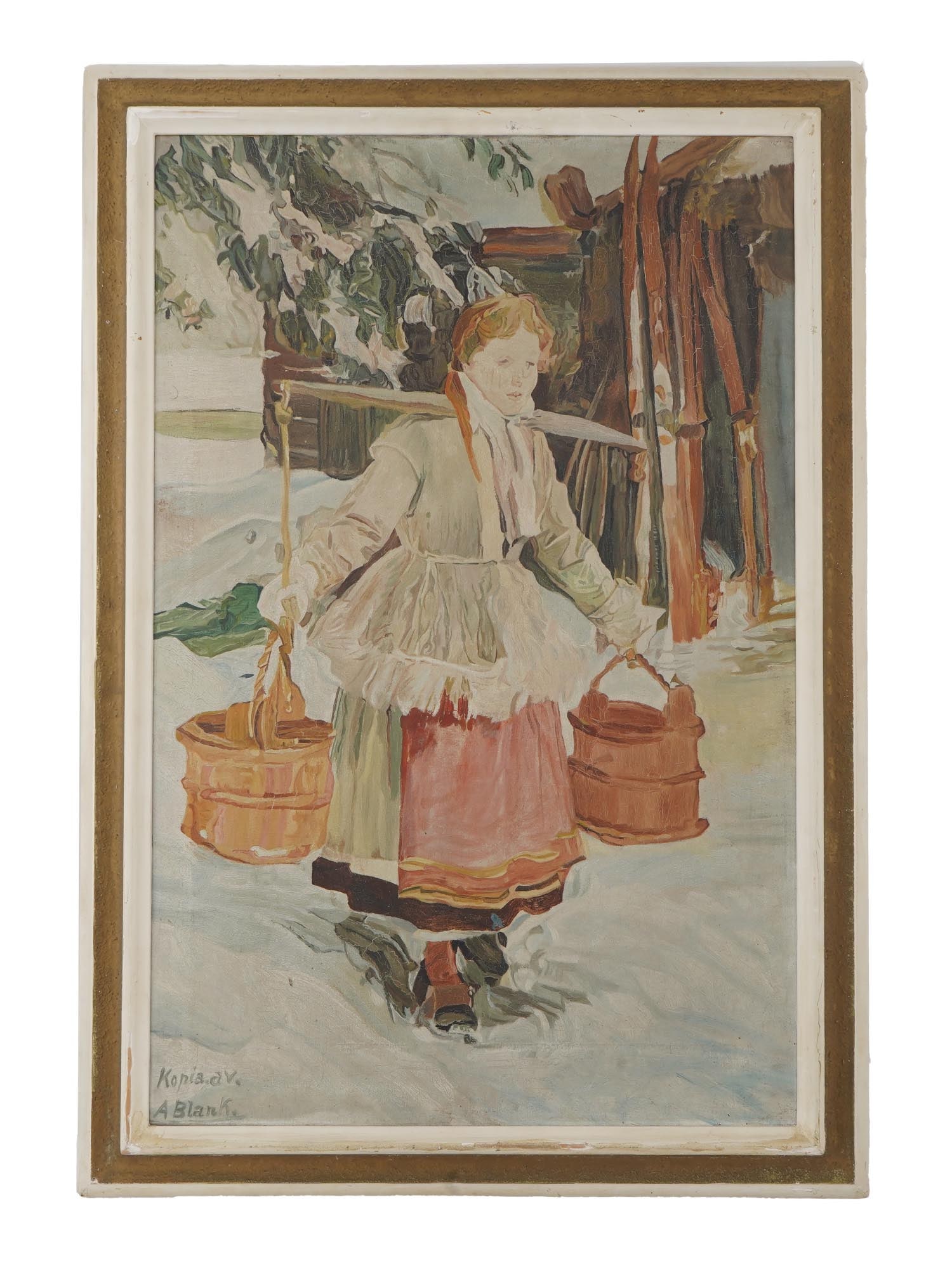 OIL ON CANVAS PAINTING BY A BLANK AFTER A L ZORN (1 of 5)