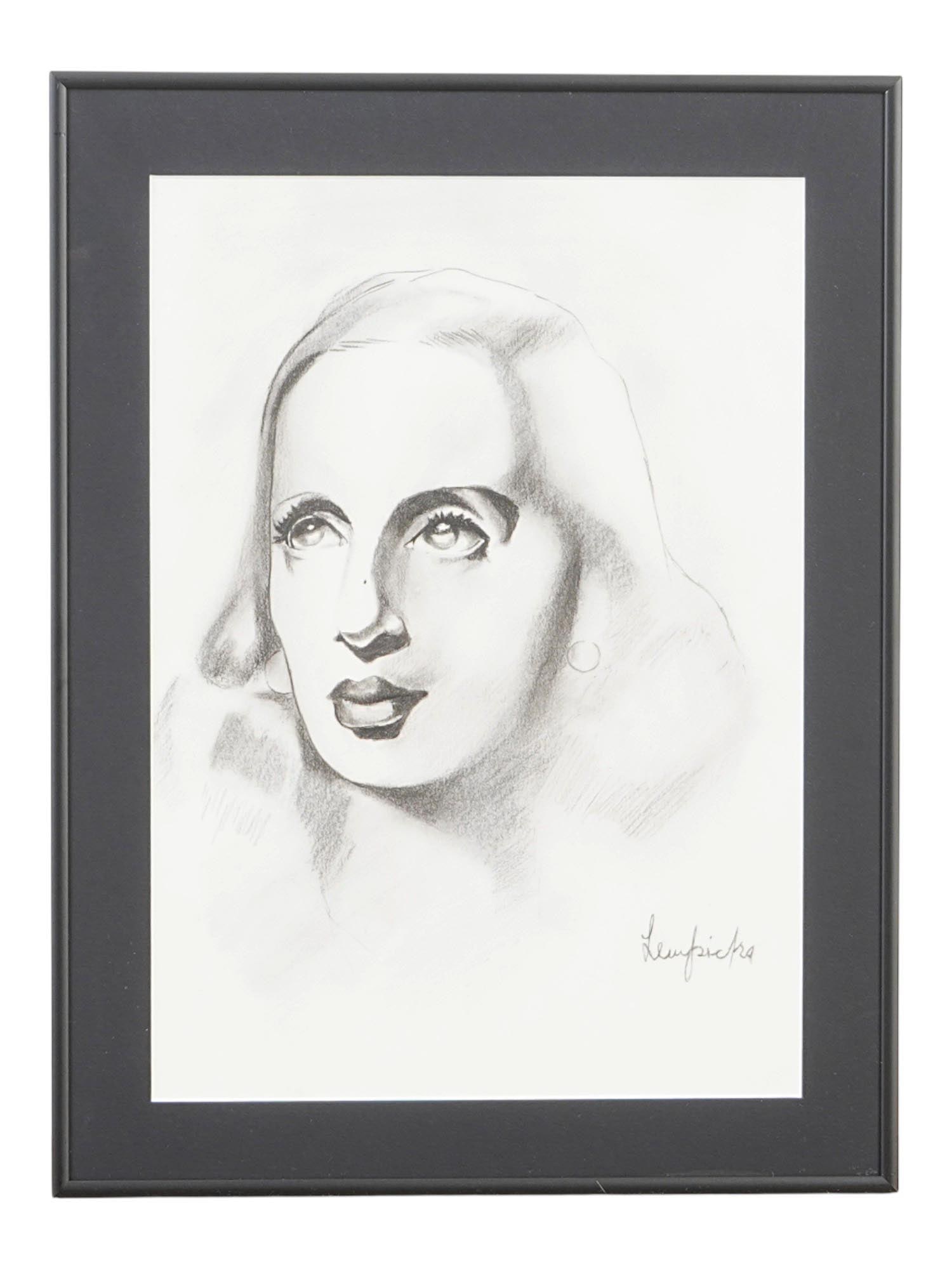 STYLE OF TAMARA DE LEMPICKA PORTRAIT PAINTING (1 of 5)